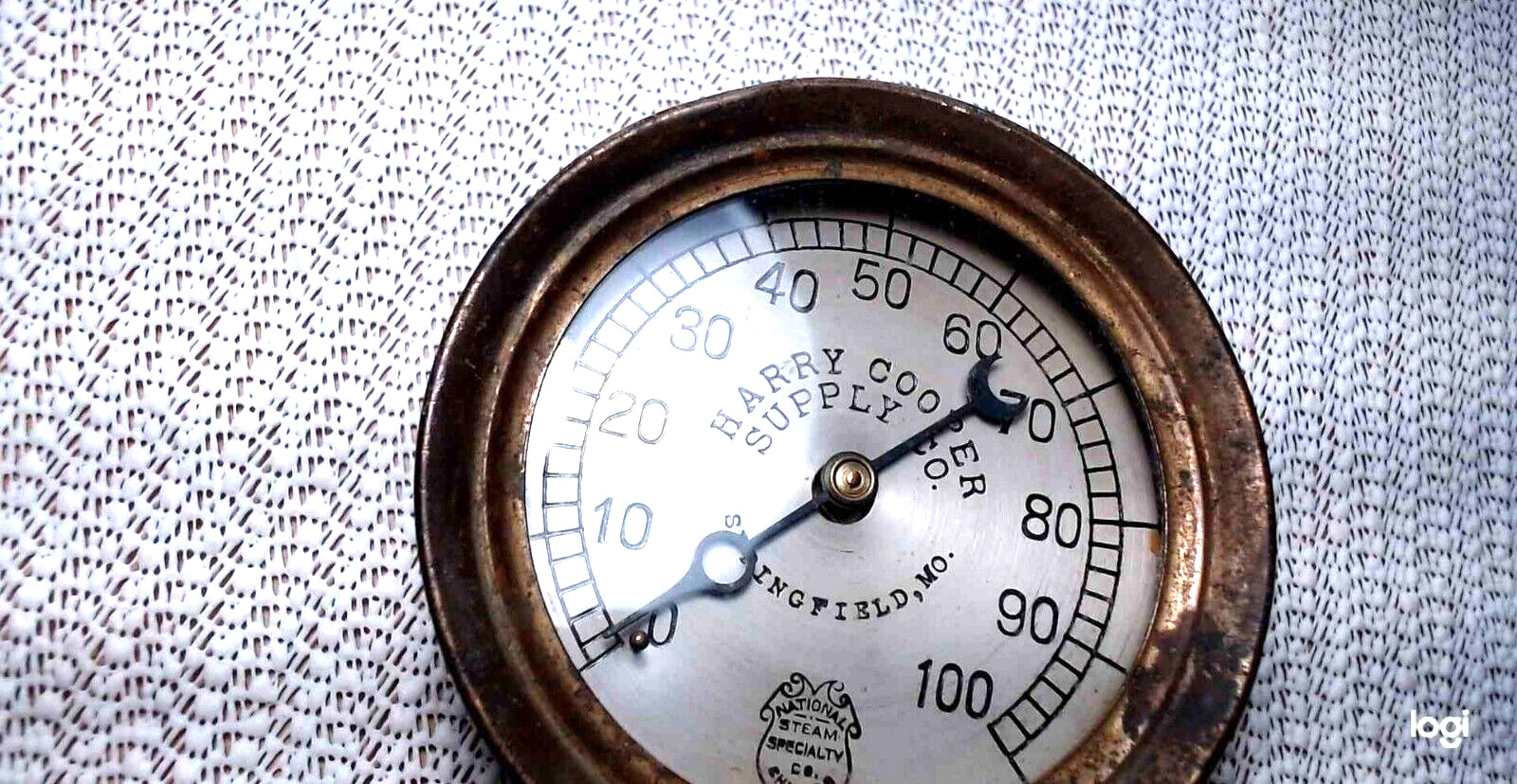 Harry Cooper supply company Vintage Gauge Springfield Mo. 4″ across 12″ diameter