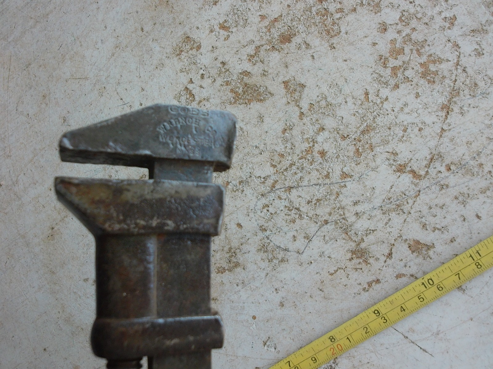 Vintage 8″ Wood Handle Coe’s Adjustable wrench Lot 26-22-F11