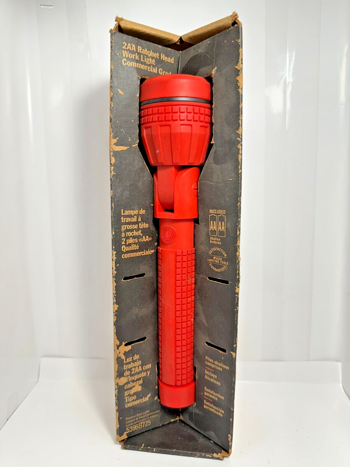 Vintage Coleman 2AA Ratchet Head Work Light 5396B725 Collectible