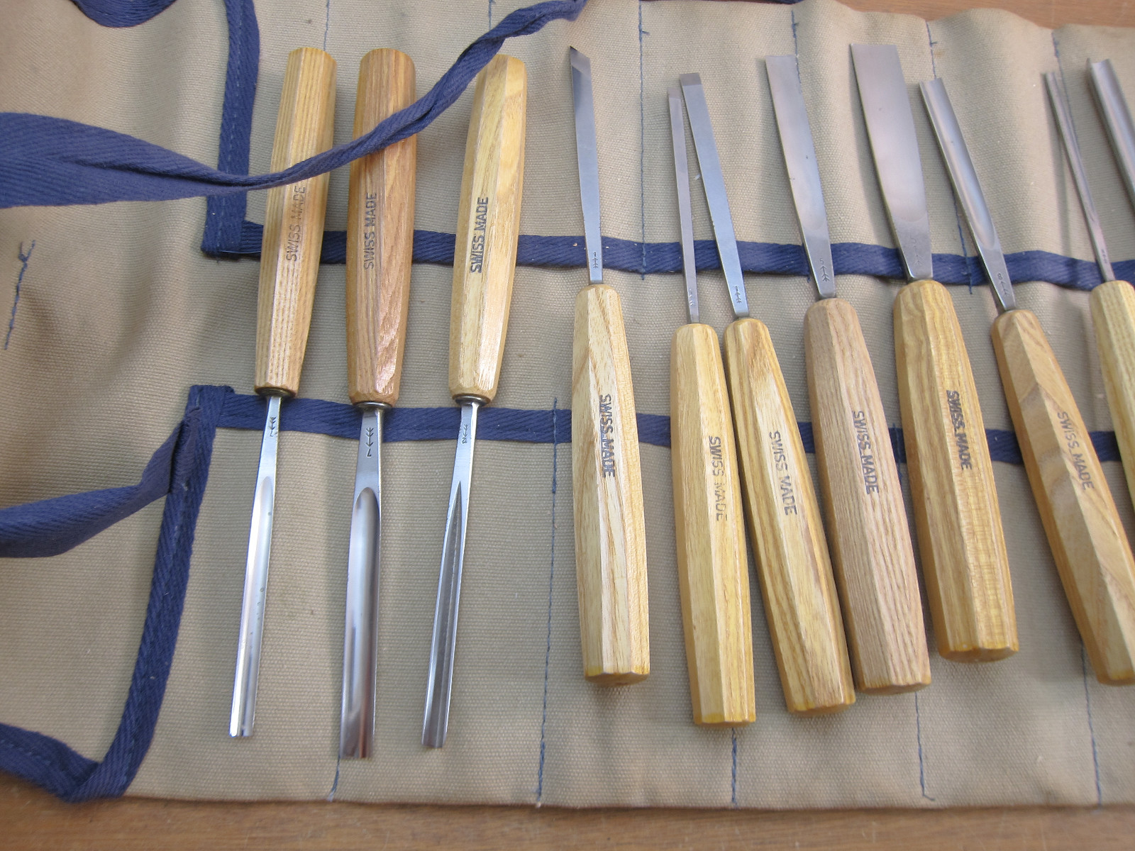 PFEIL “Swiss Made” Complete Set OF 12,W/ Deluxe tool Roll