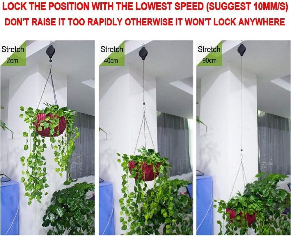 Easy Install 4-Pack Retractable Plant Hangers – Perfect for Bird Feeders