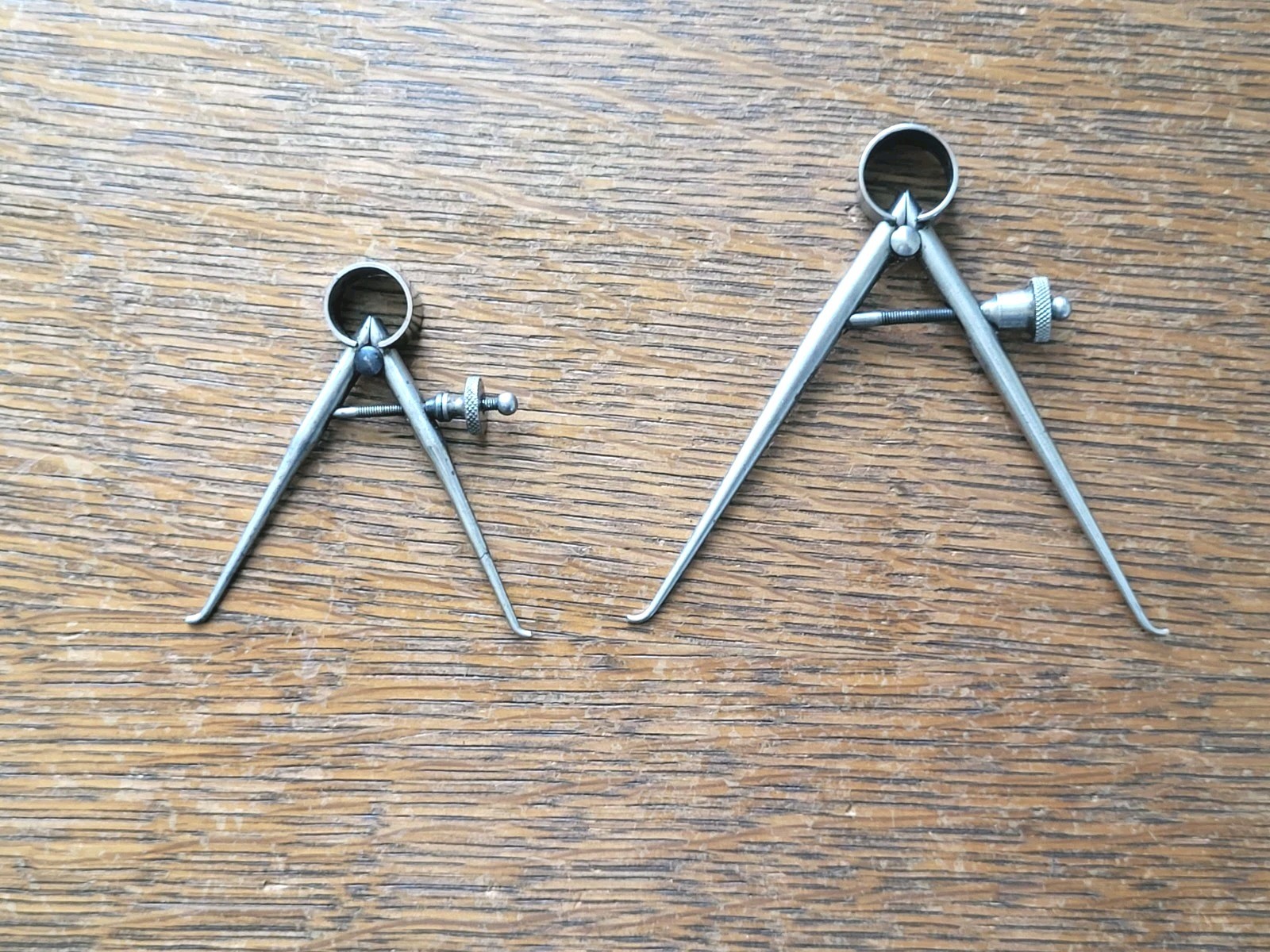 (2) Vintage Round Leg Inside Calipers – Goodell-Pratt 2″ & Lufkin Rule 3 1/2″
