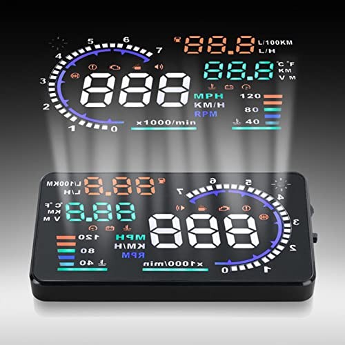 Car HUD, A8 5.5 Inches Head up Display Windshield Screen Display Head up