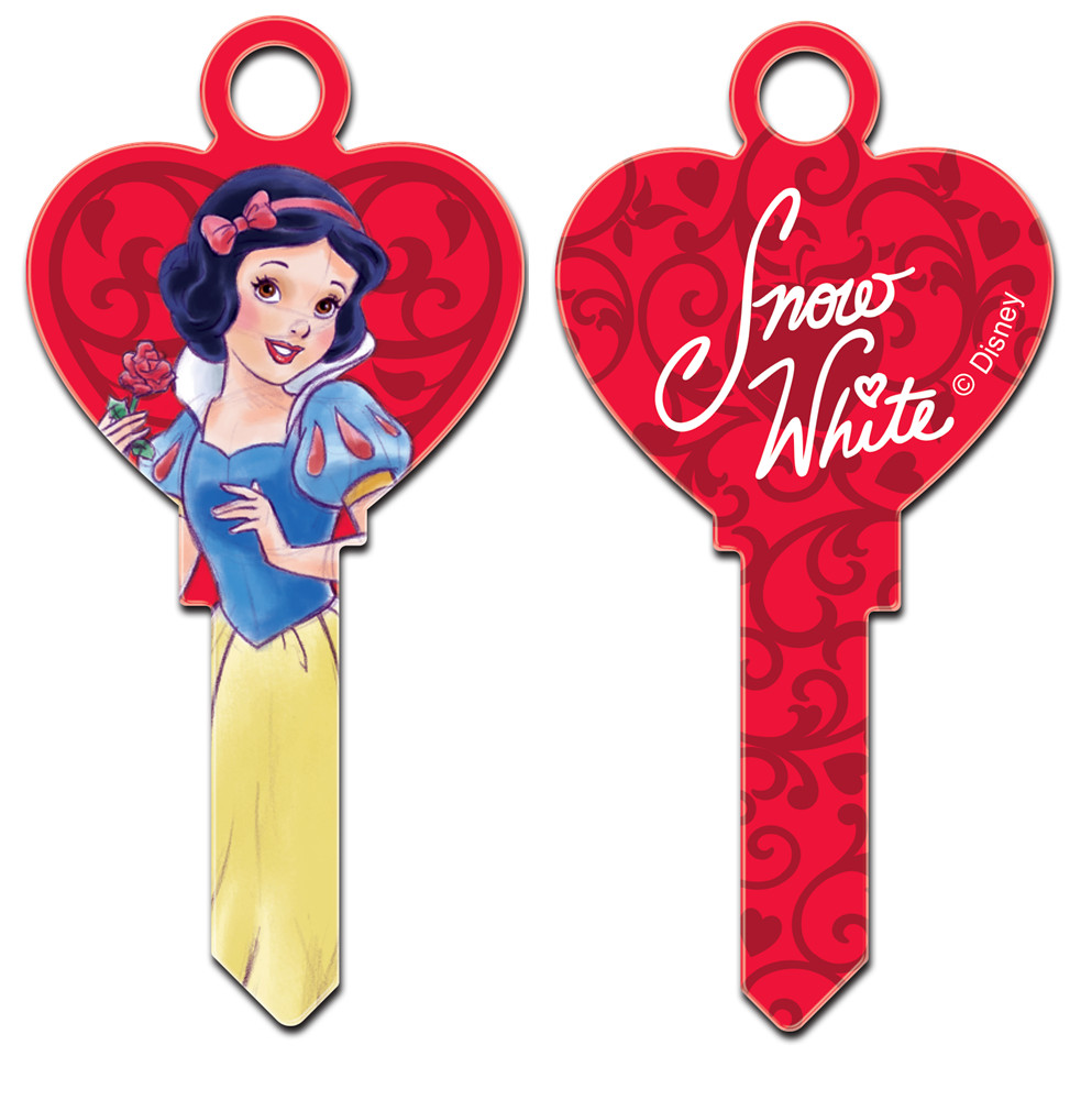 👸 DISNEY SNOW WHITE HEART SHAPE 👸 House Key Blank for Kwikset KW1 KW10 KW11