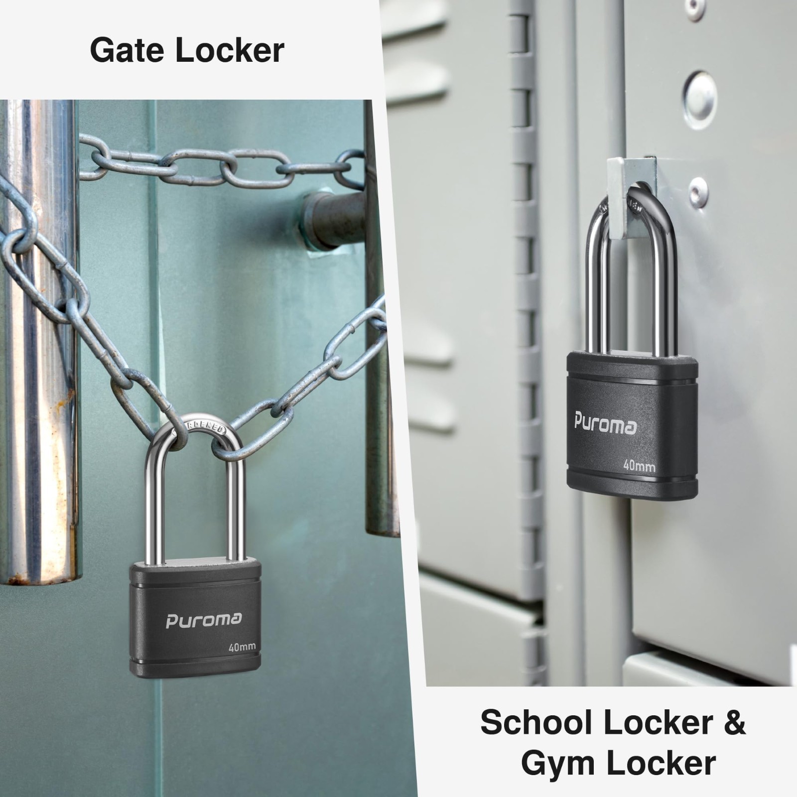 4 Pack Keyed Padlocks with 6 Alike Keys – 1.1″ Heavy-Duty Locker Locks for Gates
