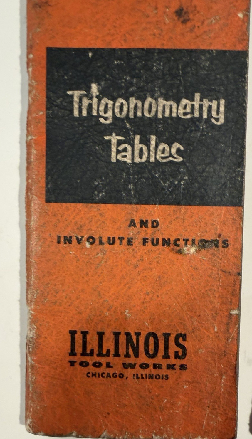 1970s Trigonometry Tables booklets Illinois Tool Works Lot Of 2 Blemishes