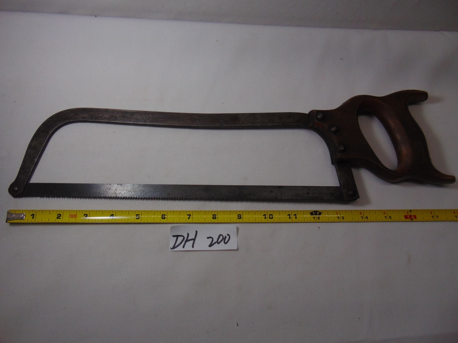 Vintage Saws Meat or Butcher 13″ Blade Marked D.E Old Wood Handle