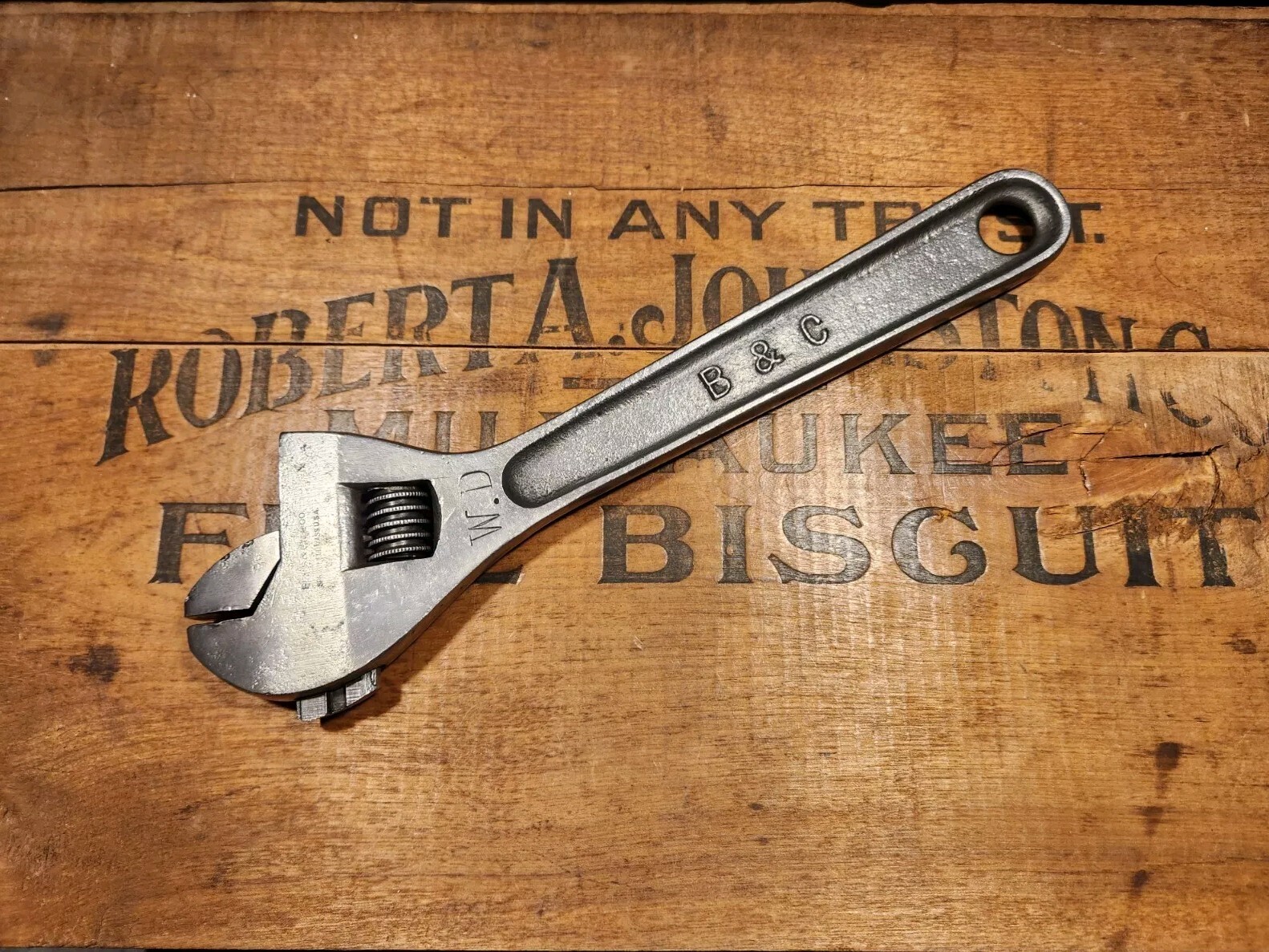 Bemis & Call No. 80 12″ Adjustable Wrench B & C Vtg