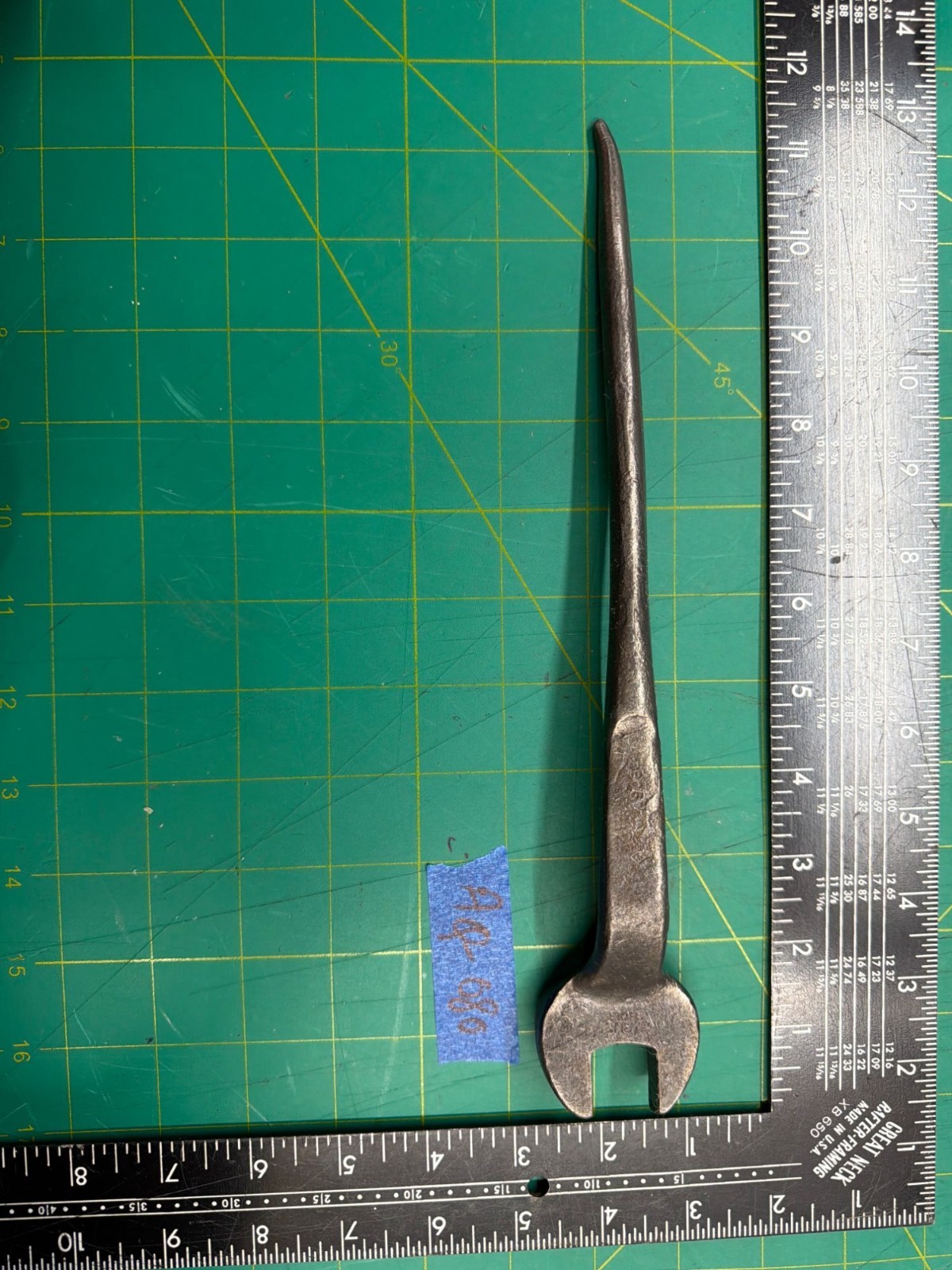 Vintage 11.25″ Long 7/8″ Bolt Spud Wrench Ironworker Tool No.903 Made in USA
