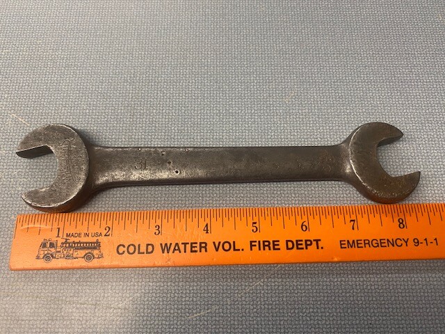 Williams #31 1/2 USS 5/8 OC 9/16 SAE x 7/16 USS Double open end wrench USA