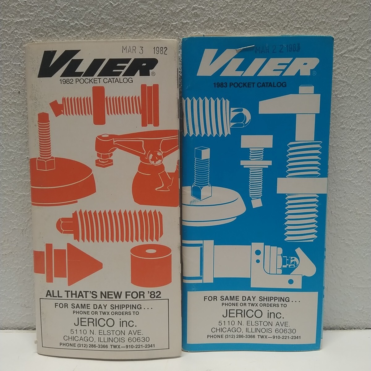 Vlier Tool Parts Pocket Catalog Lot of 2 1982 1983 PB Screw Bolt Clamp Washer
