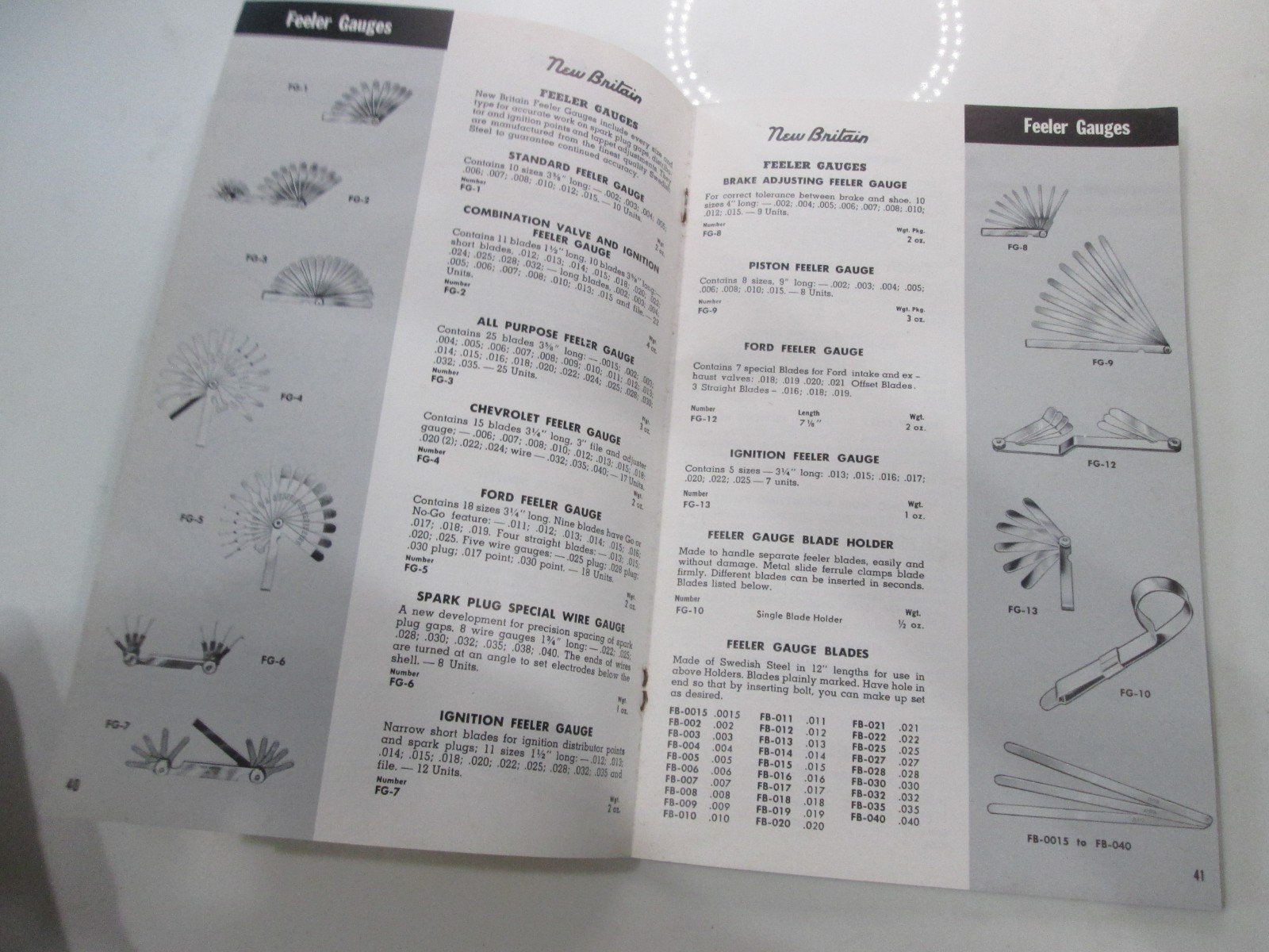 1960 Vtg Mechanics Hand Tools by New Britain Catalog No 59M w/Price List