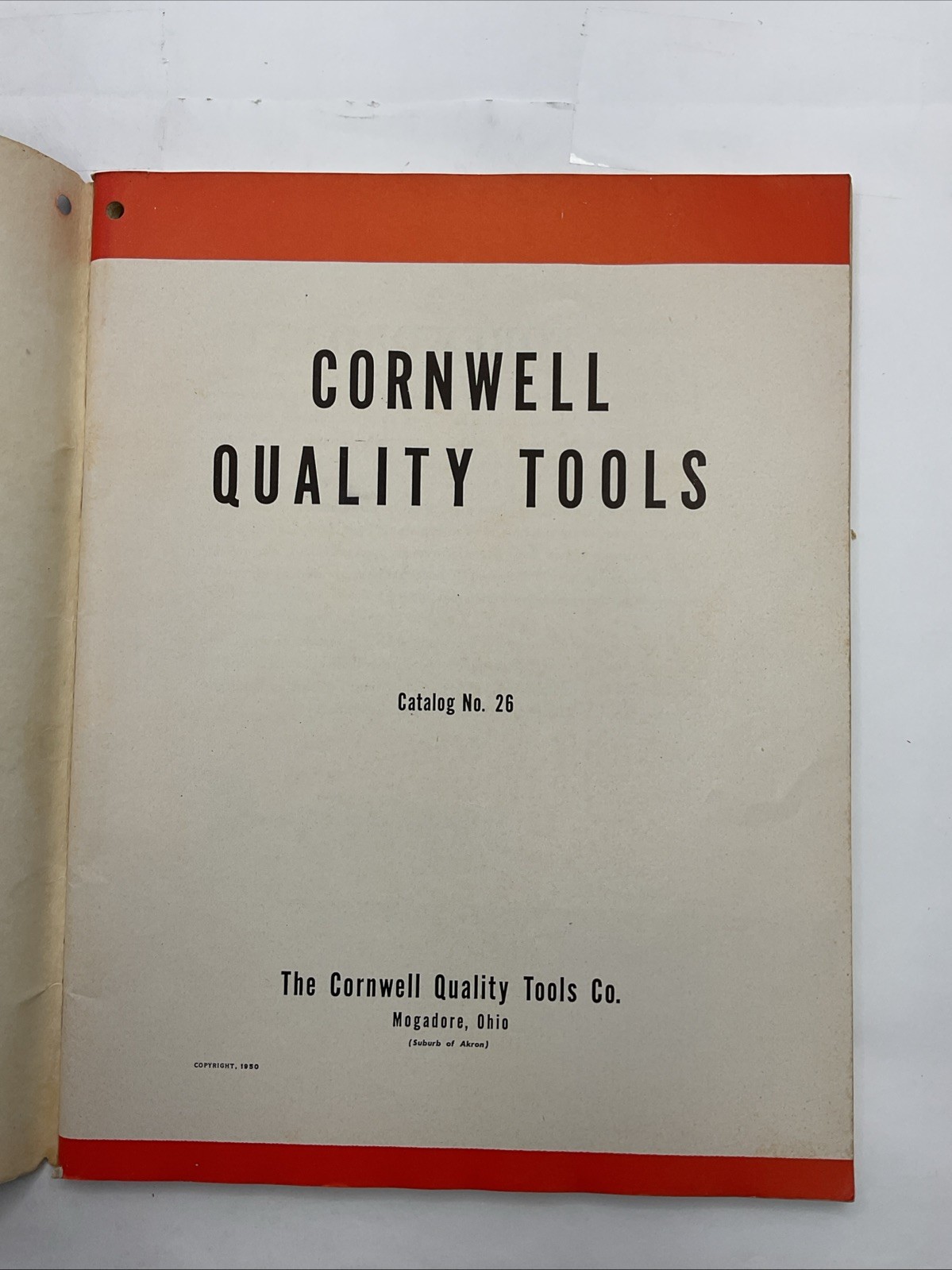Cornwell Quality Tools 1950 Tool Catalog Number 26 120 Pages