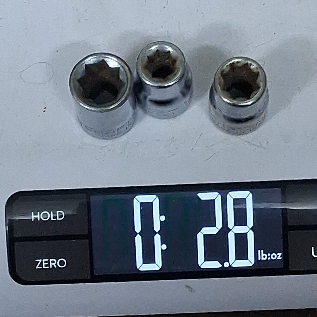 3 Craftsman ⅜” Drive 8-Pt Double Square Sockets EE Series ¼ ⁵/¹⁶ ⅜ Star? Spline?