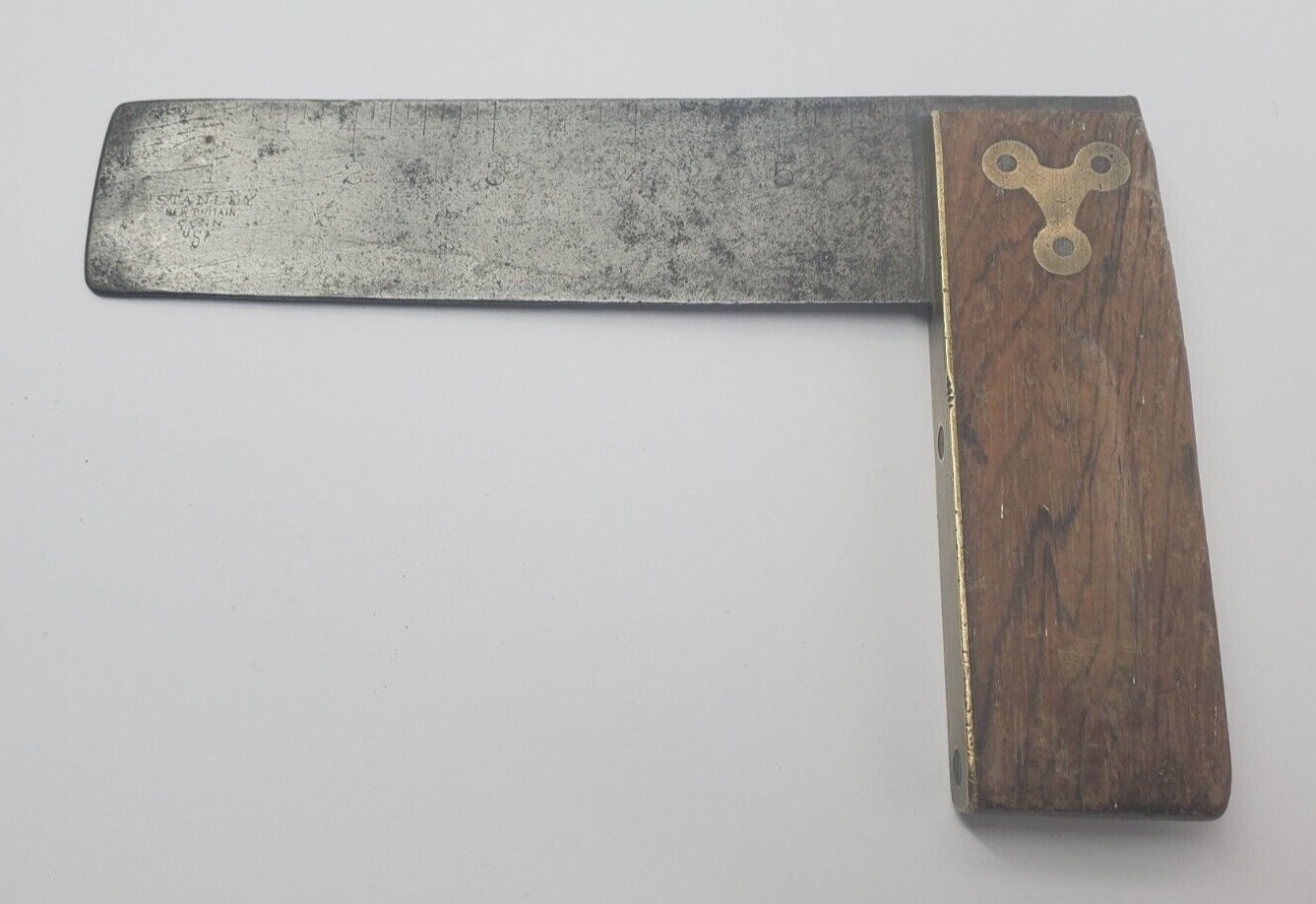 antique Stanley NO.20 6″ Try Square 1910-1920’s. V Trademark Stamp.
