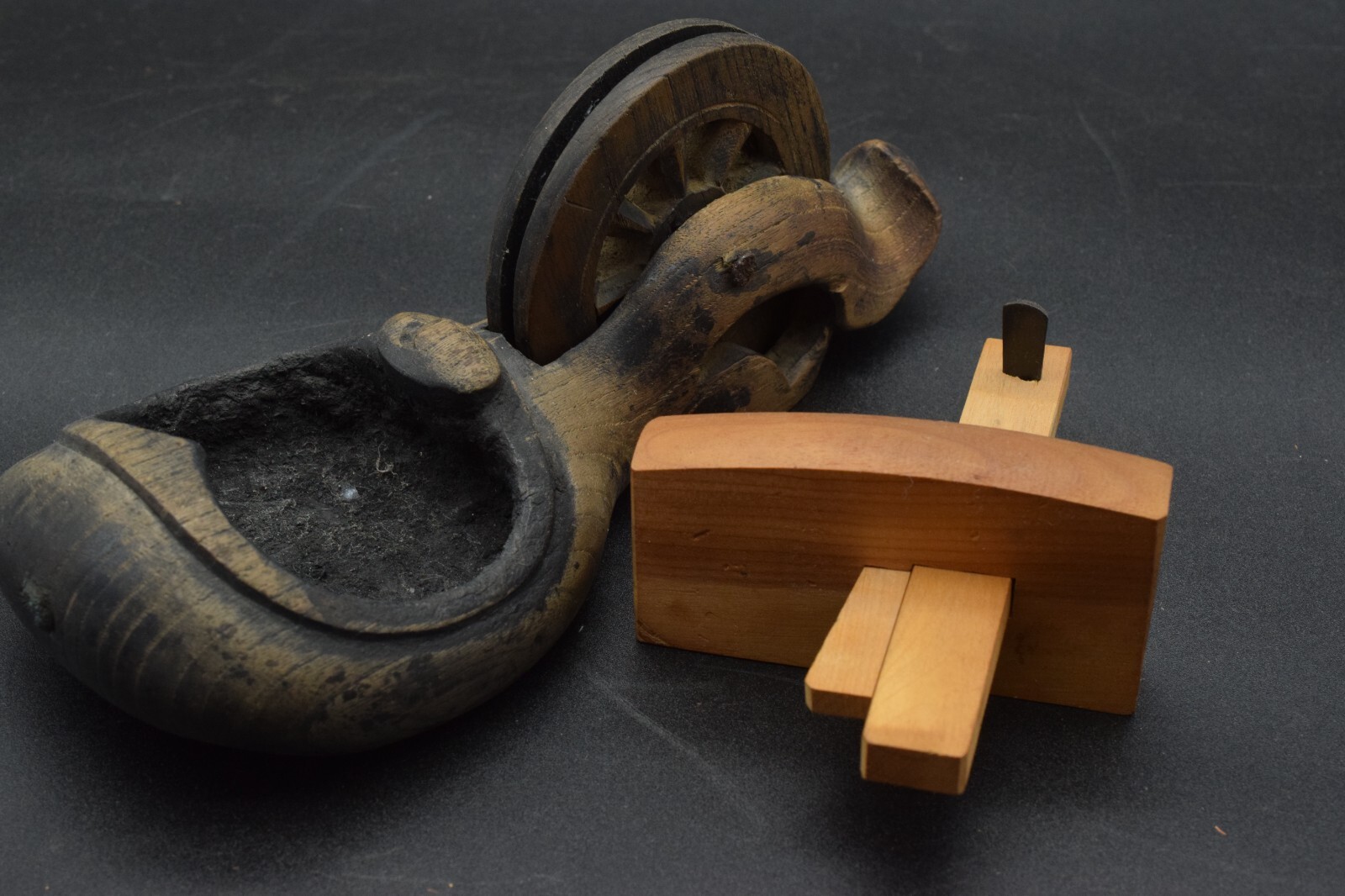 Vintage Japanese Sumi-Tsubo & Kebiki Carpenter Tools Traditional Wood Set #B076