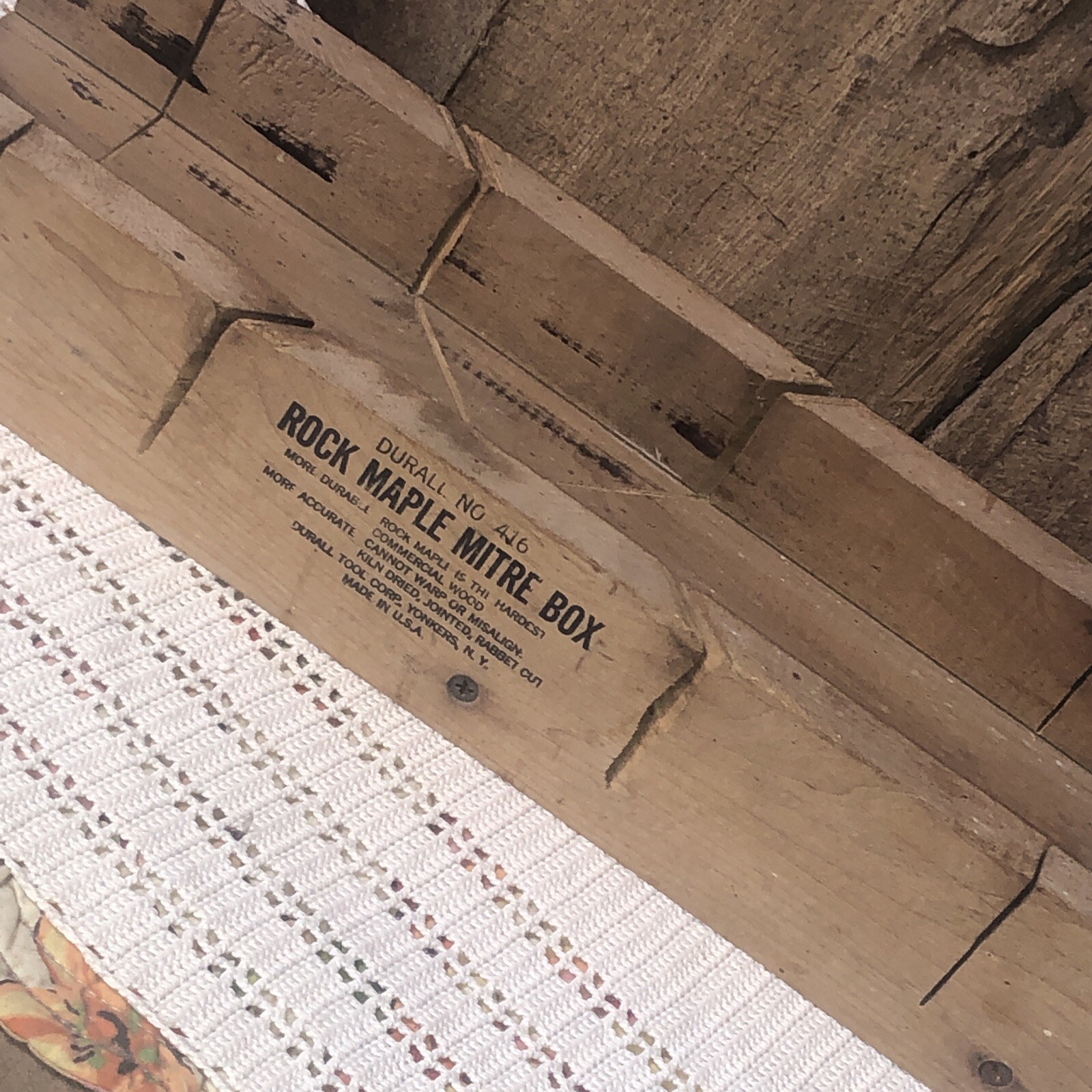 Vintage Durall No 416 Rock Maple Mitre Box Yonkers New York/WH2