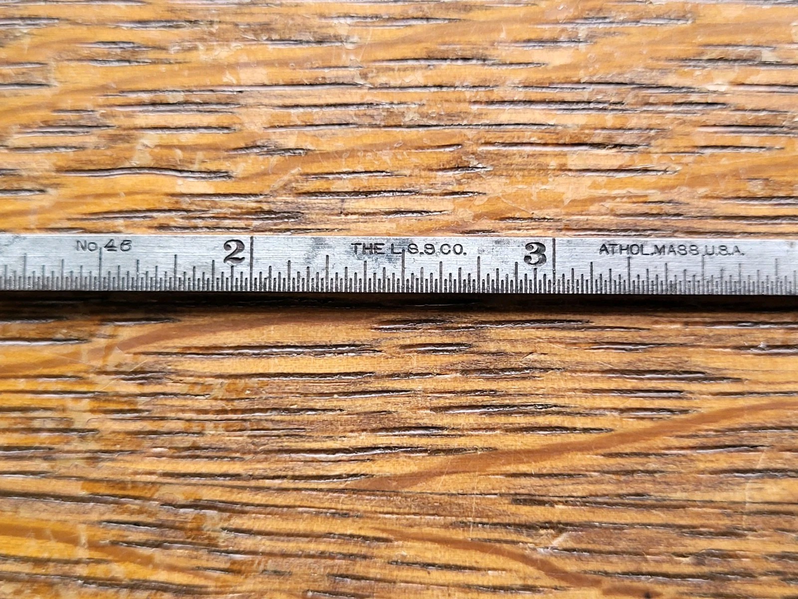 Vintage L. S. Starrett No. 46 6″ Depth Gage w/No. 10 6″ Rule Machinist Tool USA