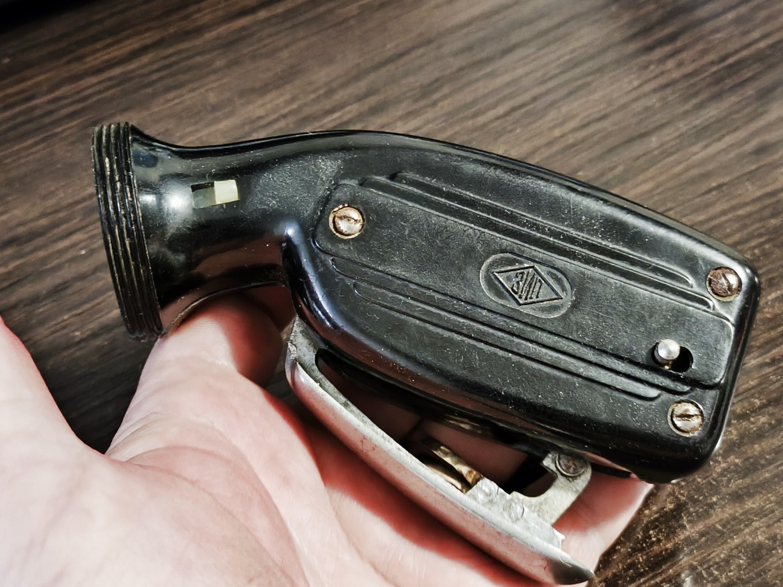 Vintage Dynamo Bakelite Soviet Flashlight (Bug) ZIP USSR Antiques 1950-60