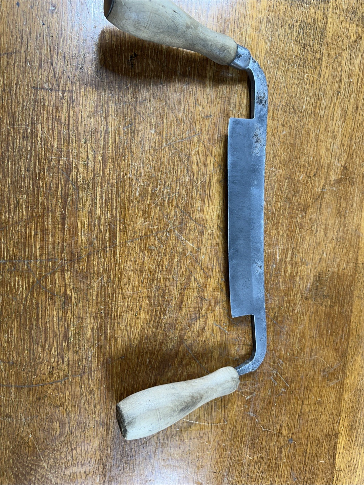 Vintage Fulton 7 Straight Blade Drawknife Handle Needs To Be Replaced