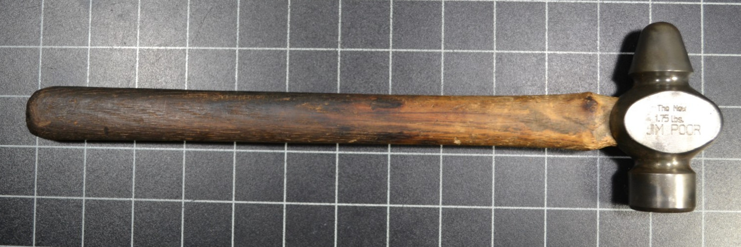 JIM POOR – TEXAS CUSTOM – CLIPPING HAMMER – 1 3/4# – VINTAGE STYLE – UNUSED