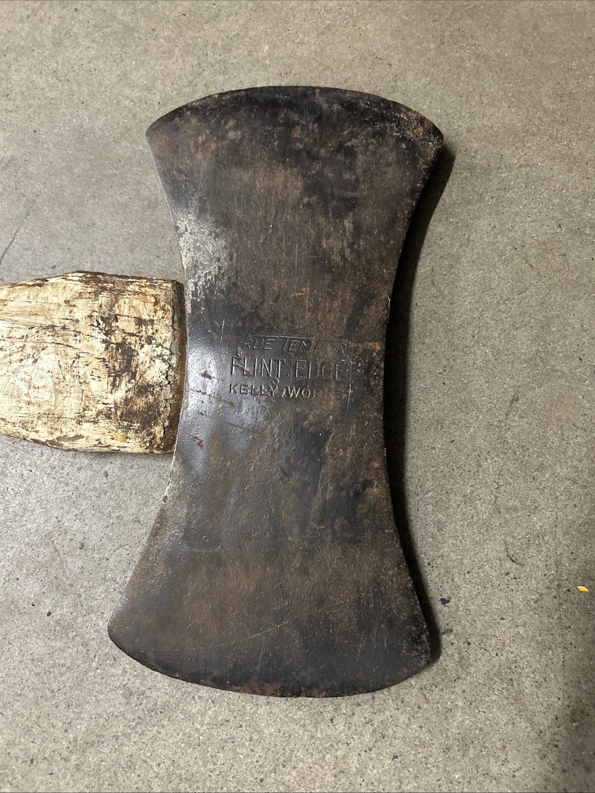 True Temper Kelly Works Flint Edge. Double Bit Axe with Original Handle