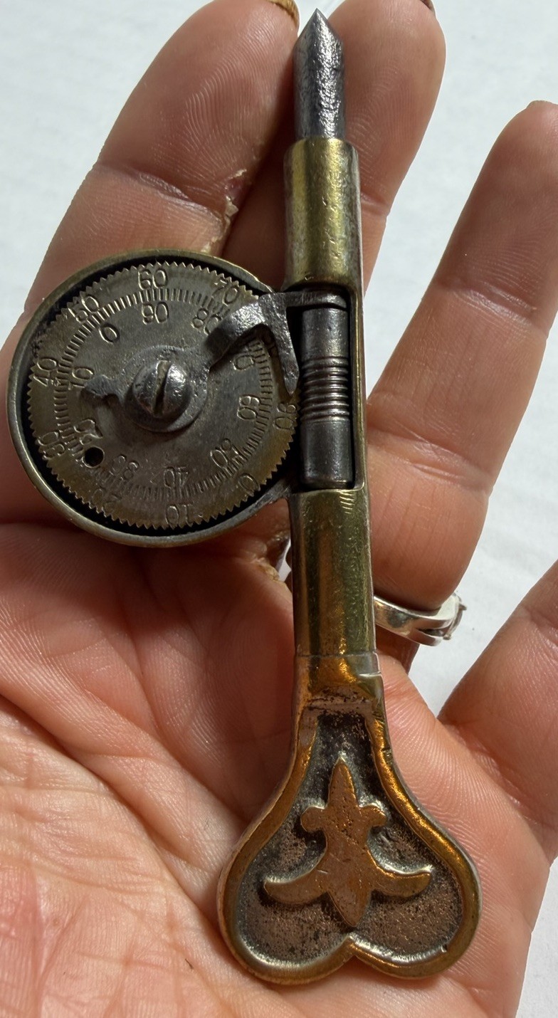 Patented Antique William Lang Speed Indicator U.S. Patent 1982 Starrett Tool