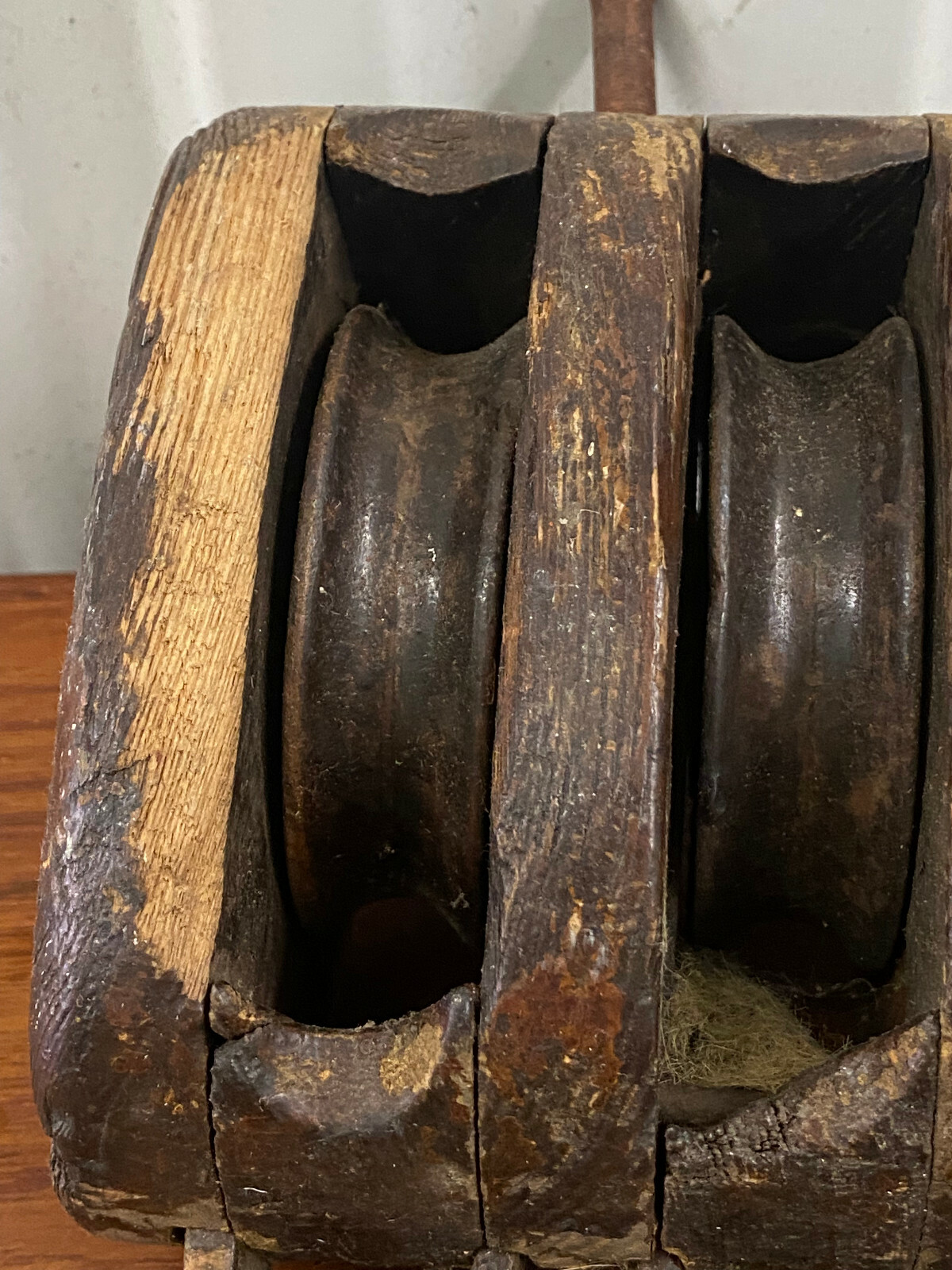 Vintage Wooden Block Double Pulley ~ Western Lock Co.