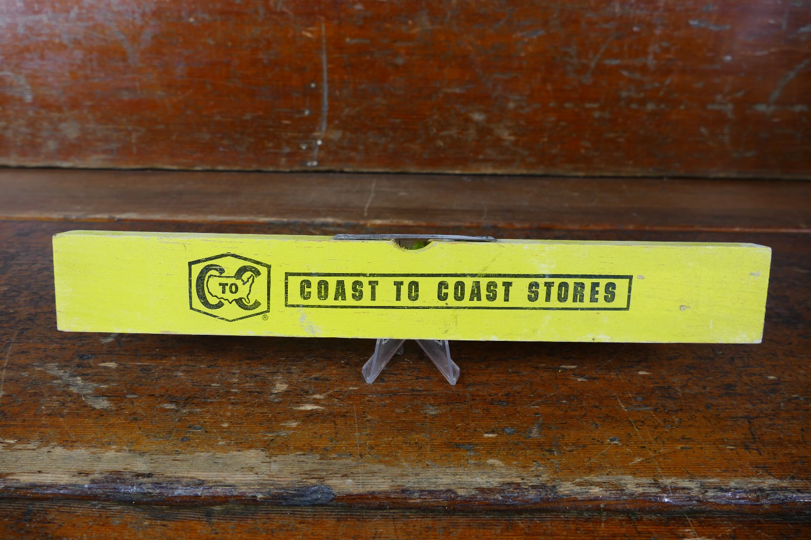 Vintage Wood “COAST TO COAST” Hardware Stores 12” Ruler/Level Advertising