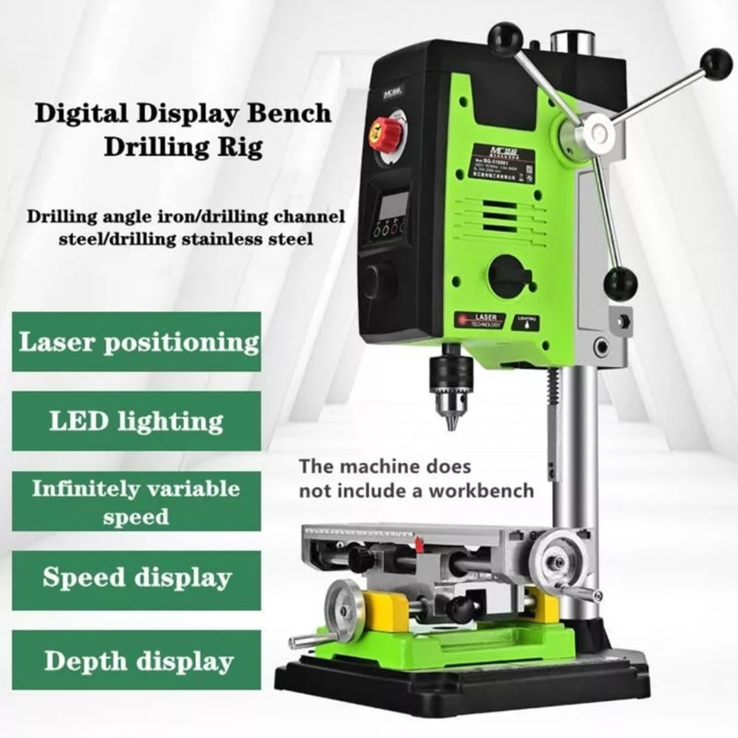 Bench Drill Stand 800W Brushed digital display Mini Electric Bench Drilling M…
