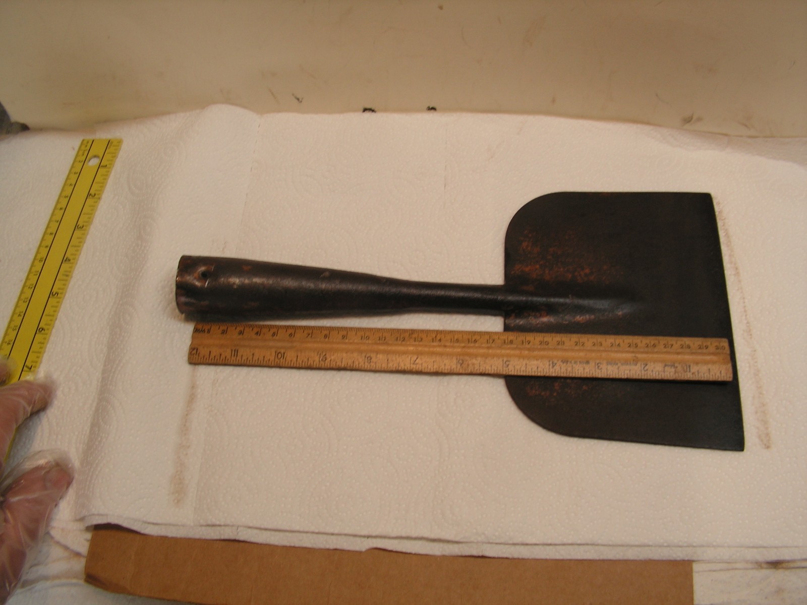 Vintage Rare Old Scraper 6 7/8″ X 5 1/4″ Tool Head 12 5/8″ Long 1 1/8″ inside ho