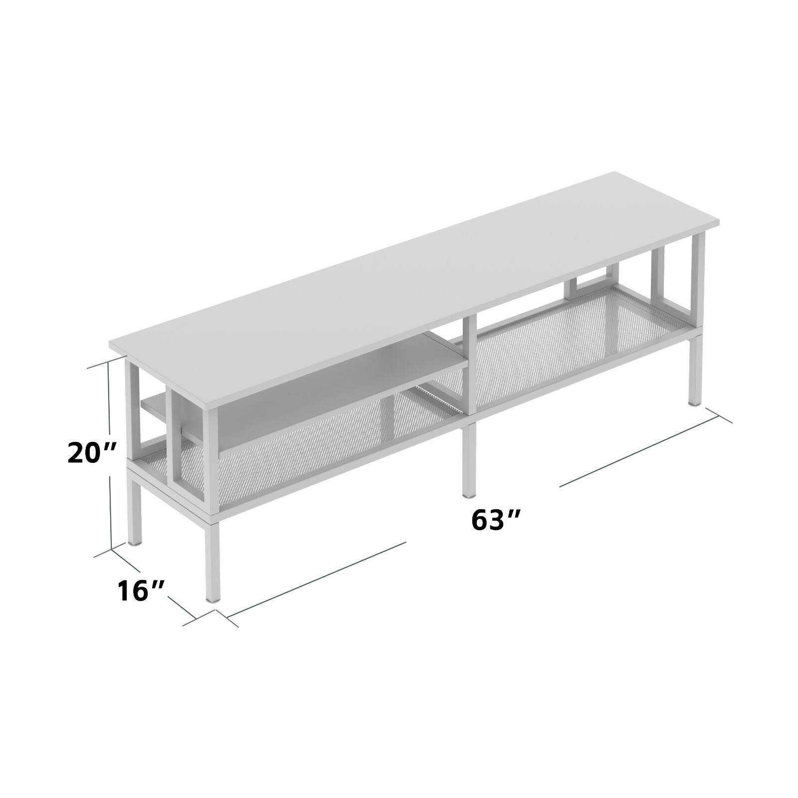 Farmhouse TV Stand for 70 inch TV Gaming Entertainment Center w/ 3-Layer Shelf