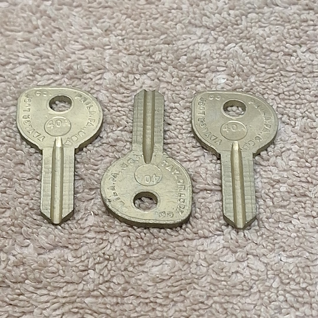 Taylor 40A Key Blanks Lot Of 3 NOS Locksmith