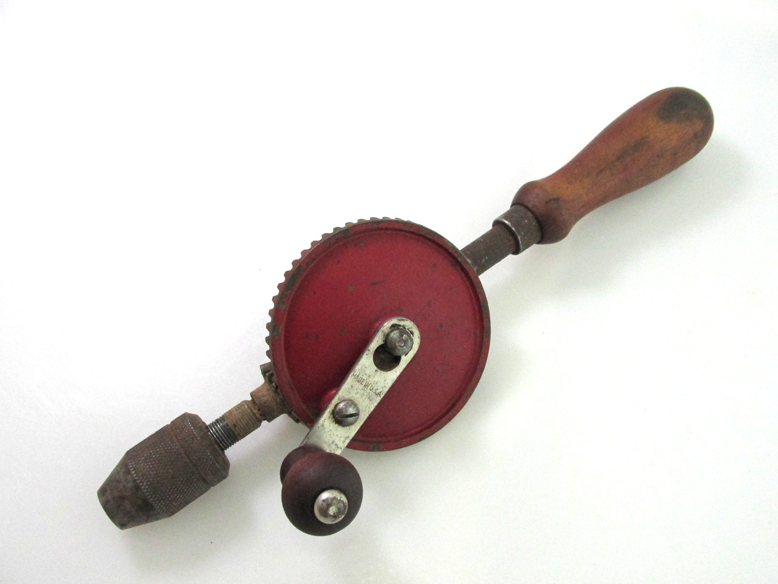 Vintage Defiance by Stanley 1221 10.5 Hand Crank Brace Drill Egg Beater Manual