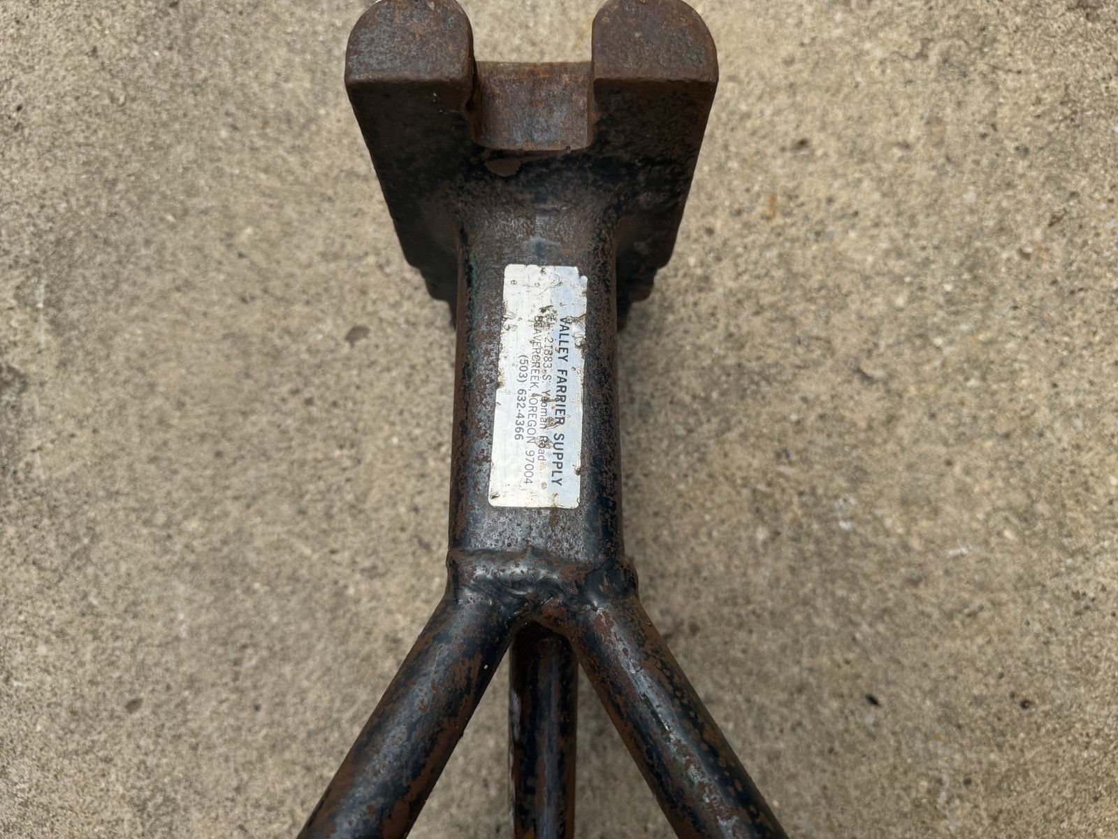 Vintage Blacksmith Valley Farrier Supply Anvil Horseshoeing Hoof Stall Jack 16lb