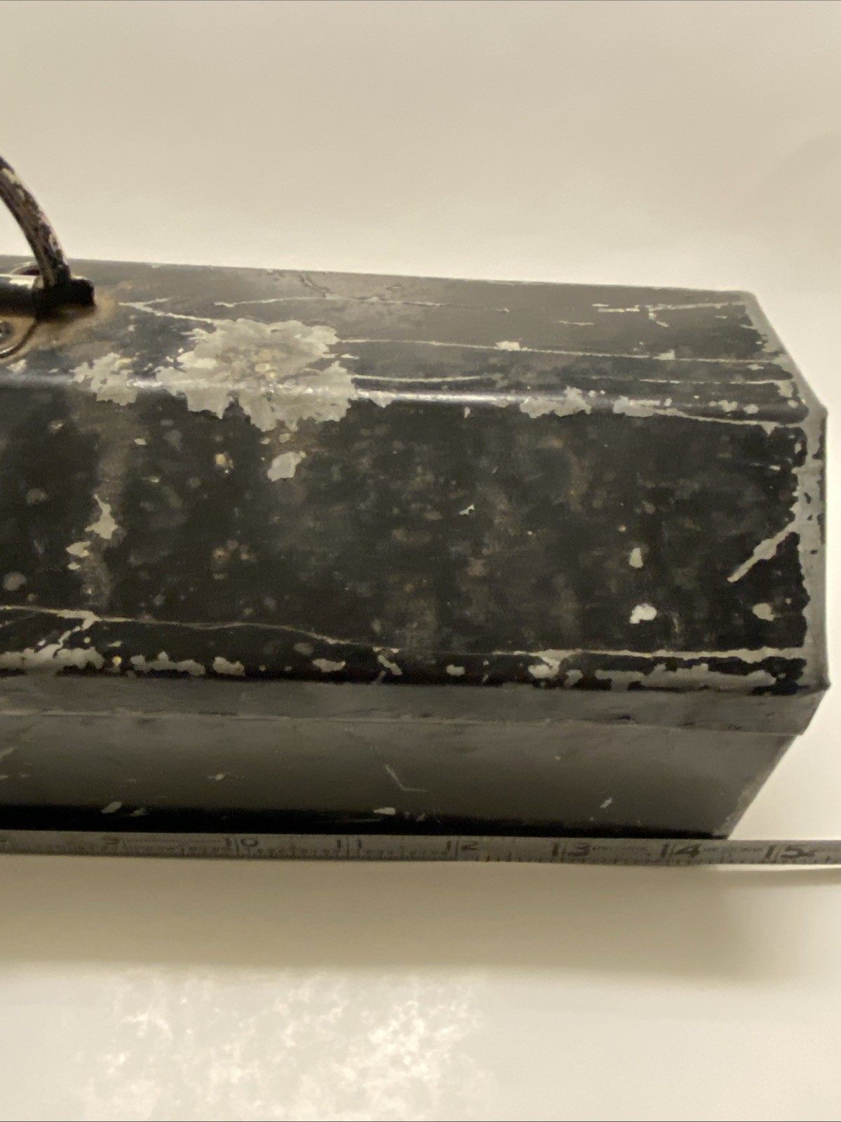Vintage 14.5 Inch Handmade 1960s Metal Tool Box No Tray