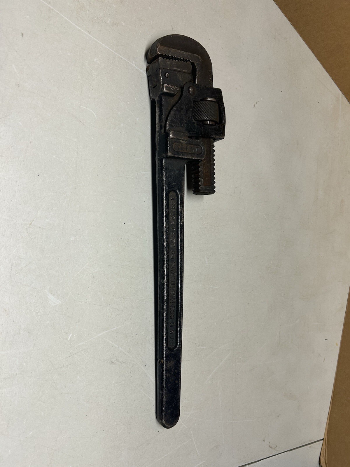VYG Trimo Trimont Mfg Pipe Co. 18” Pipe Wrench Roxbury Mass USA HEAVY DUTY