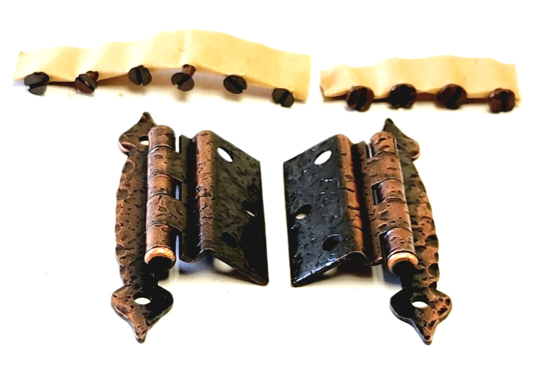AMEROCK E1640AC COLONIAL CABINET HINGE ANTIQUE COPPER FOR FLUSH DOORS (3PR NEW)
