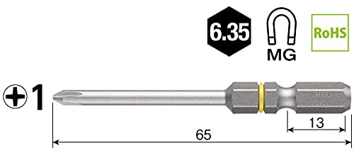 VESSEL 40V Compatible Problem-Solving Bit Stable Step Bit +1 x 65 Set of 2