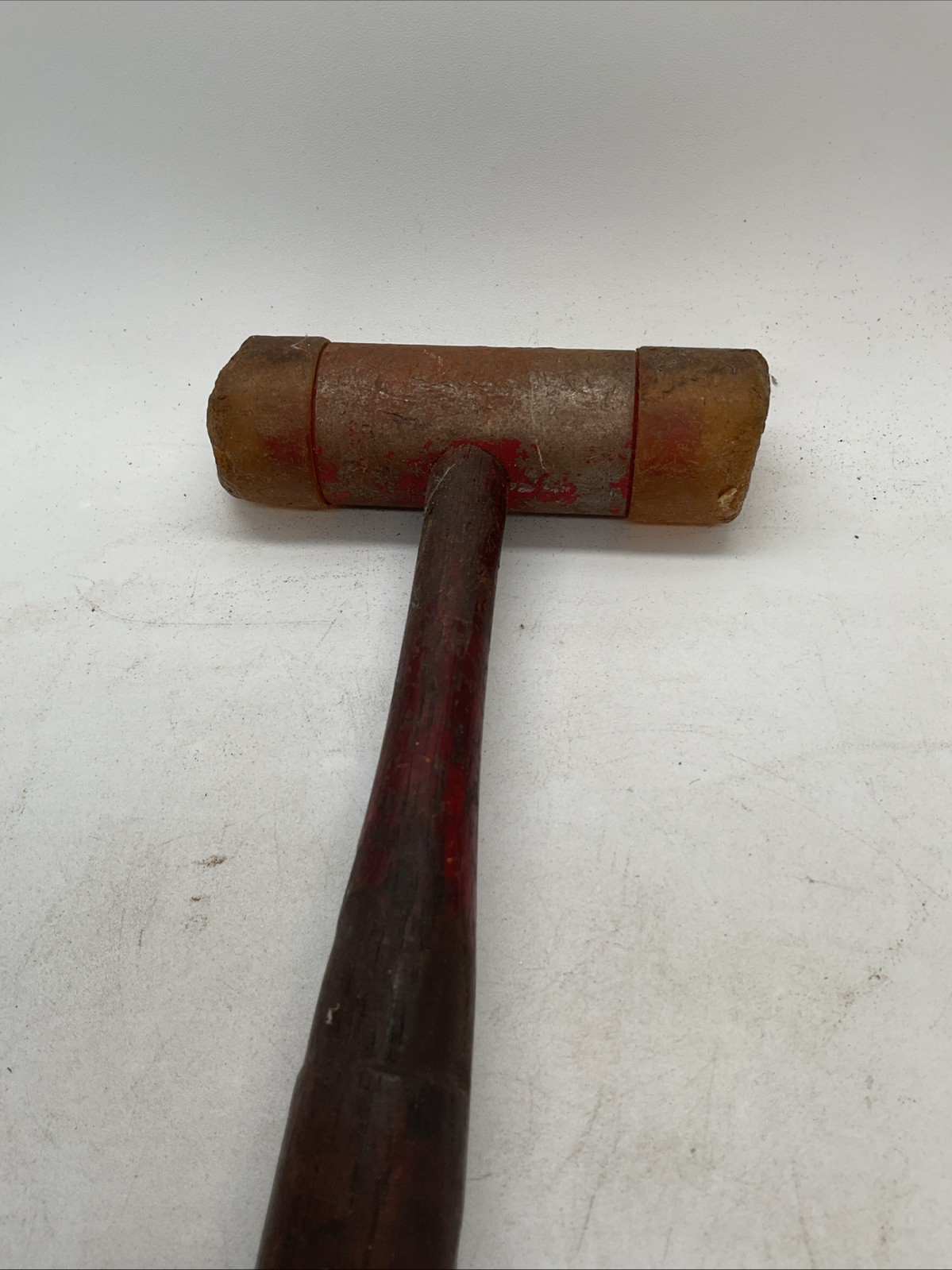 Hammer Mallet – Vintage Wooden Ends And Handle With Metal Frame