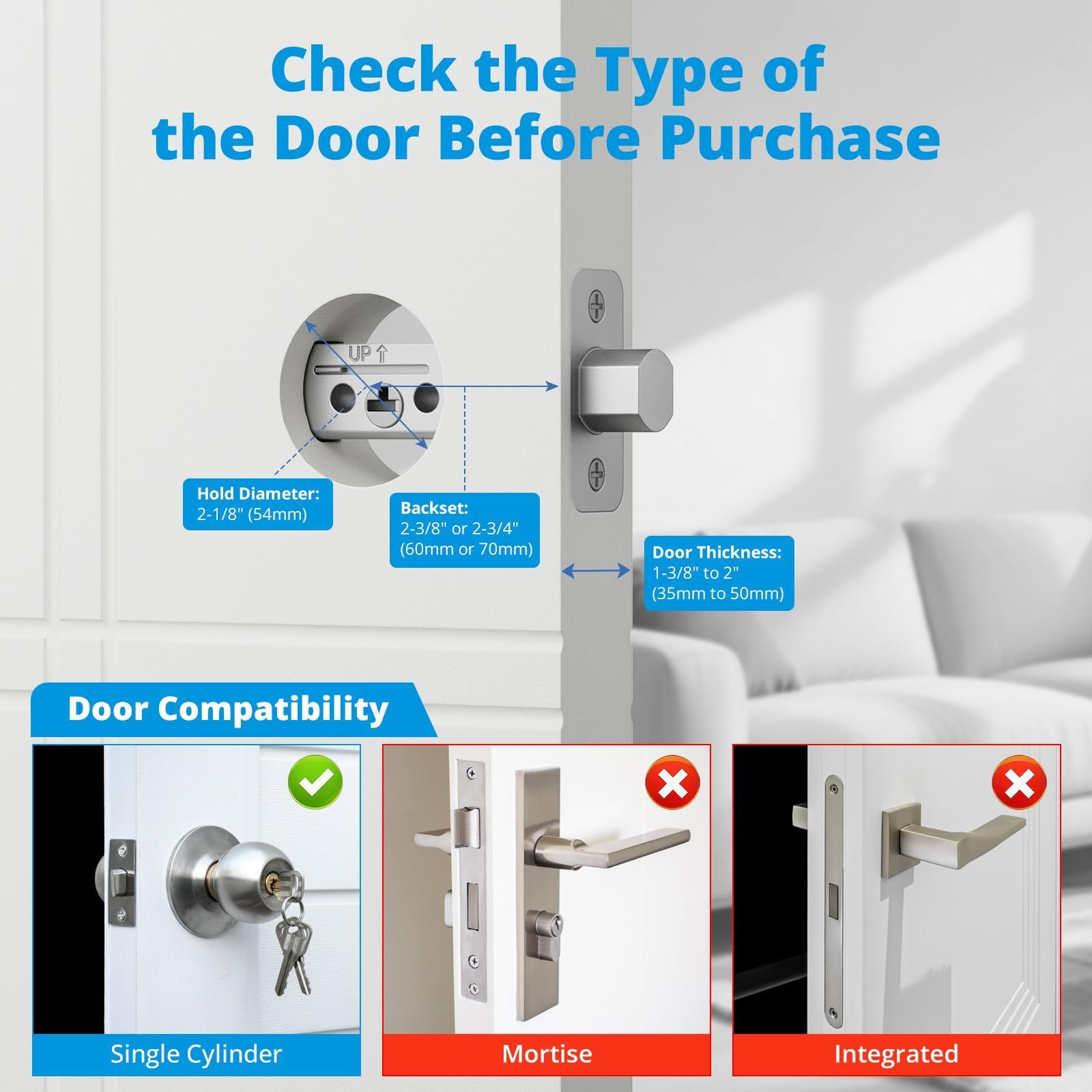 AkaGear T02 Fingerprint Keyless Entry Door Lock – Built in Black with WiFi