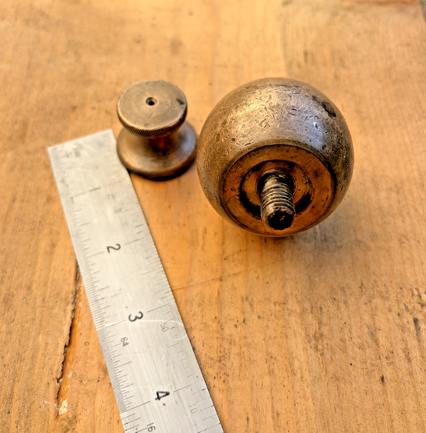 Vintage / Antique Large Solid Brass & Steel Plumb Bob 700g (24.6oz )