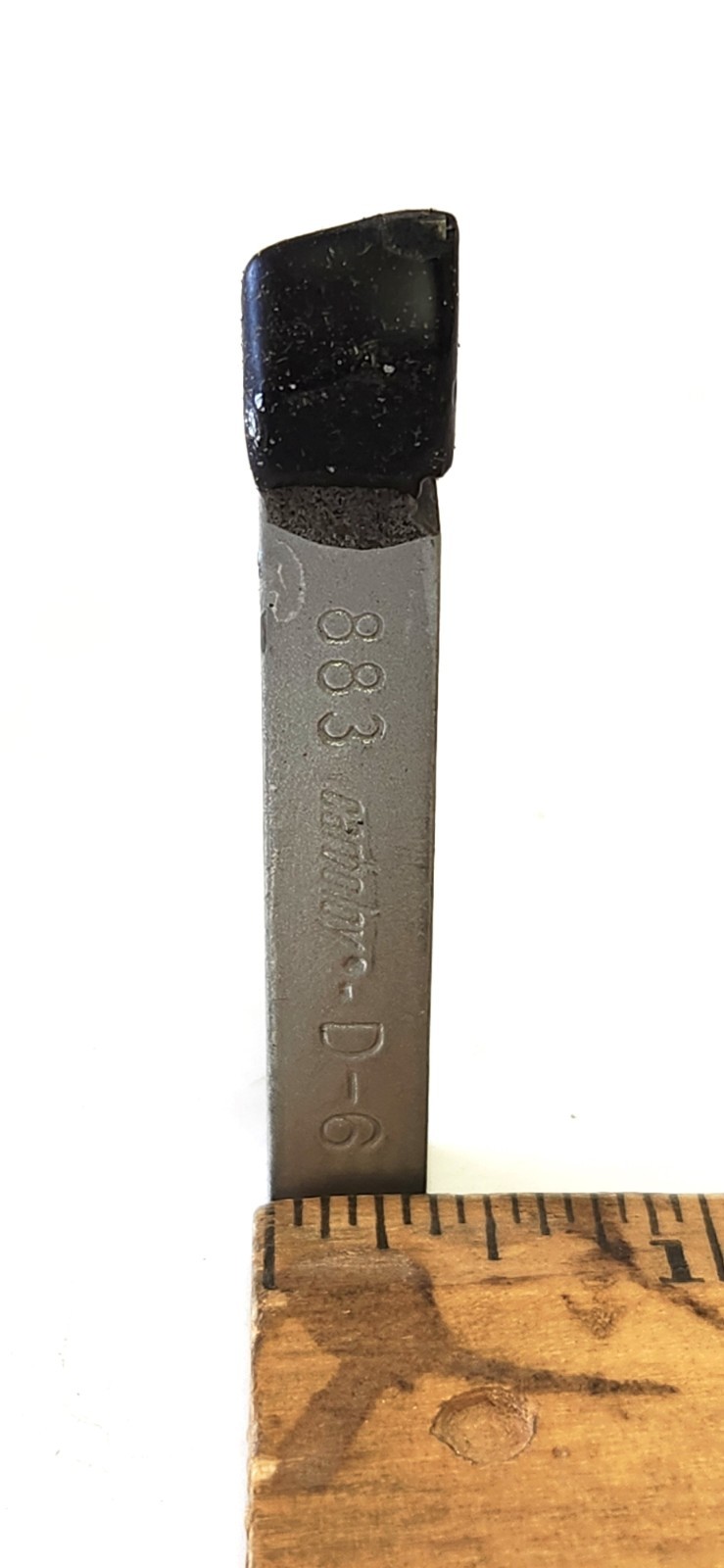 CARBOLOY D-6 883 CARBIDE TIPPED POINTED NOSE TURNING TOOL BIT, 3/8″ SHANK