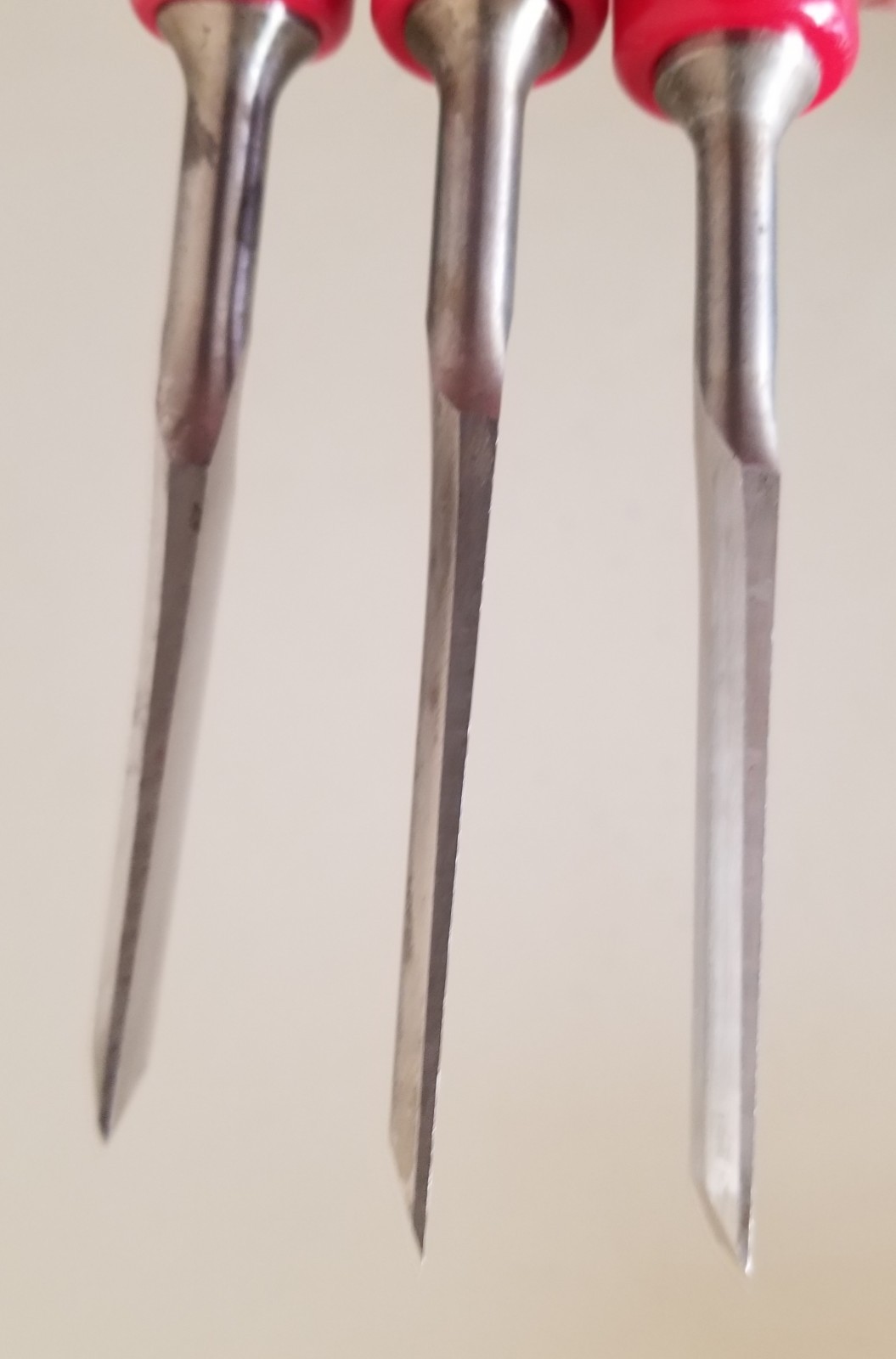 Vtg Sears Roebuck & Co. 3 pc Chisel Set 9 3682. [E3 711]