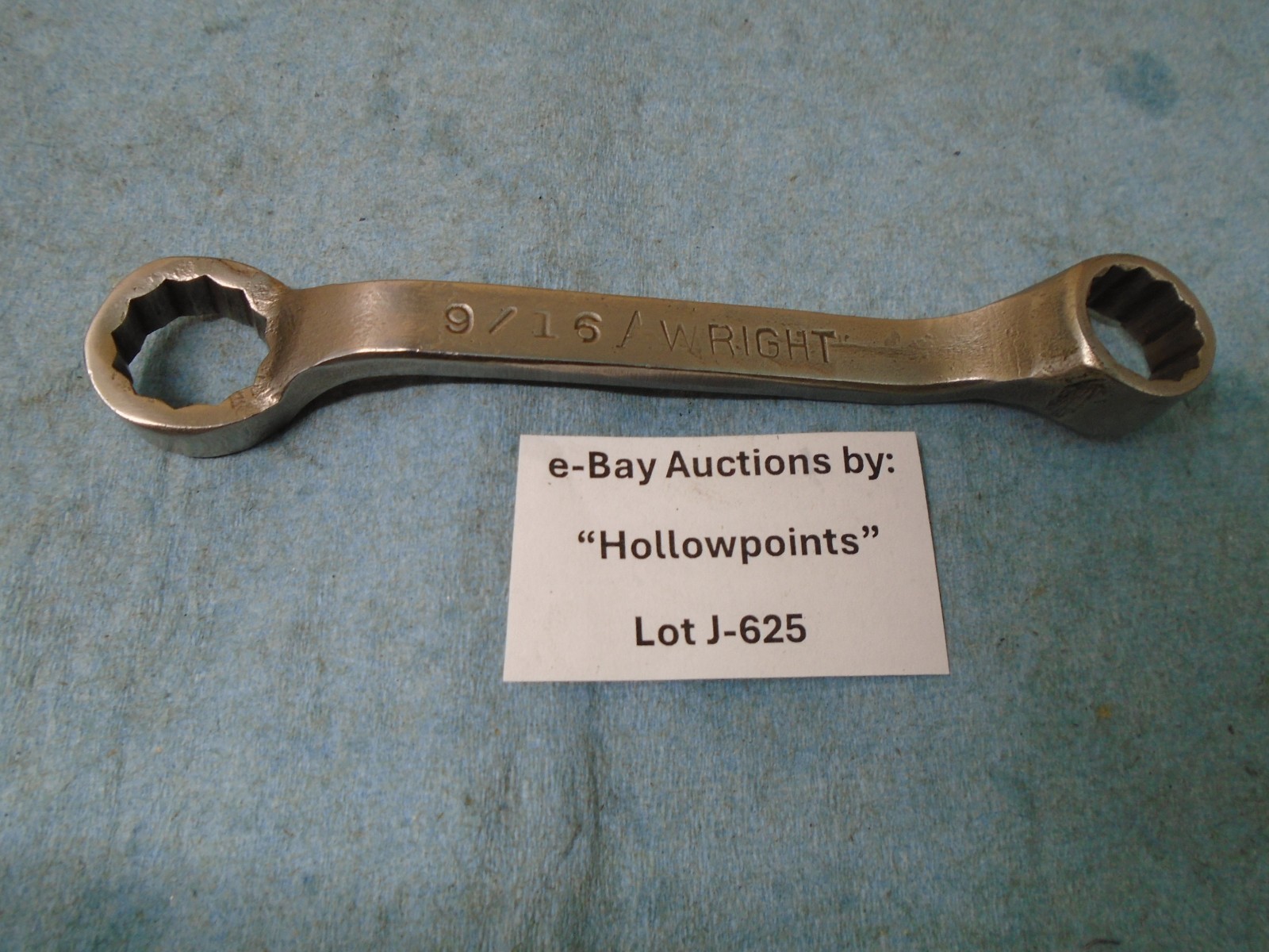 Wright Tool Vintage BC3 Offset Short Box End Wrench 1/2 x 9/16 12 Point J625