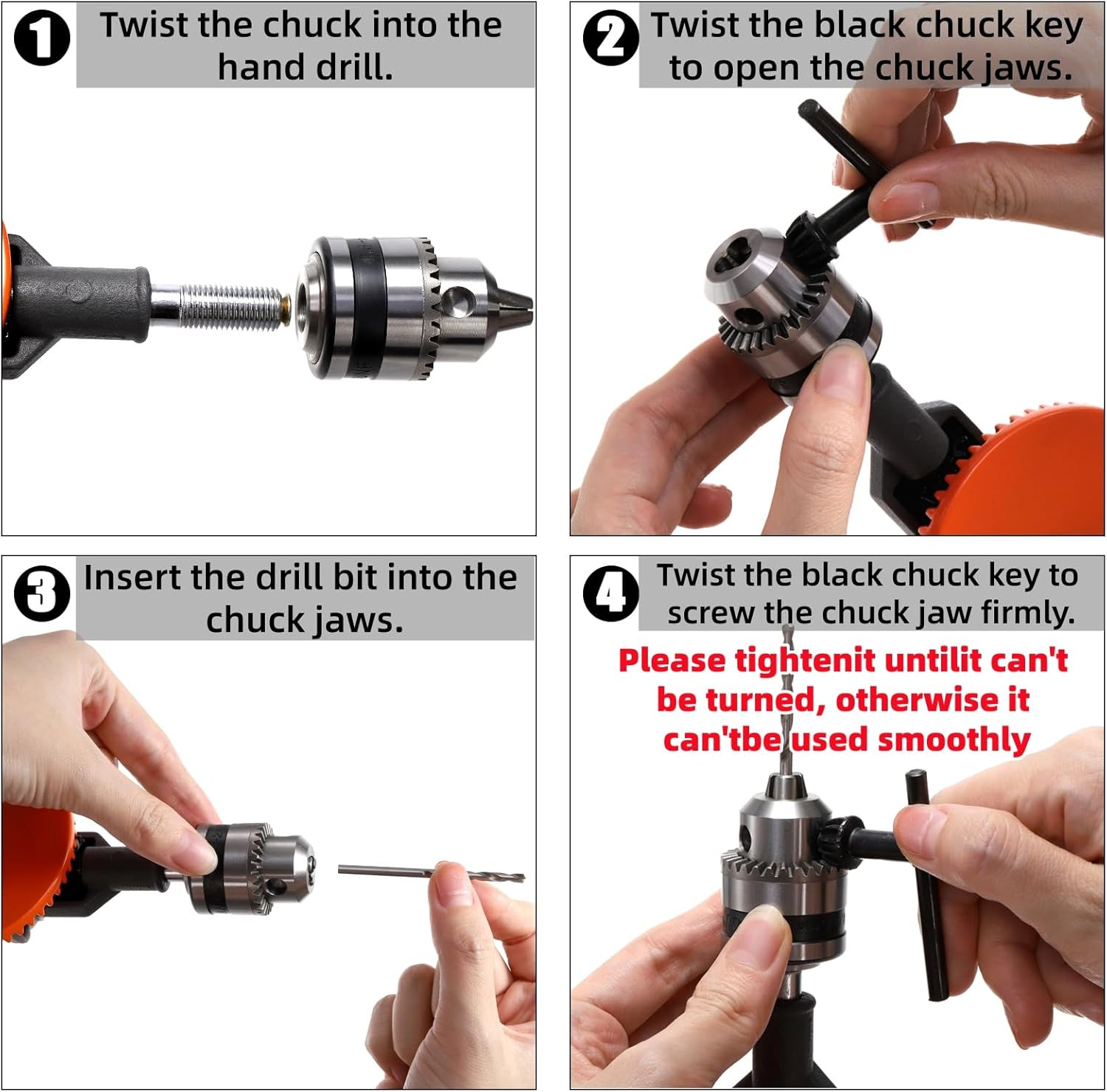 Cididu Manual Hand Drill 1/4-Inch Capacity, Speedy Hand Drill Set with 10 Pcs Dr