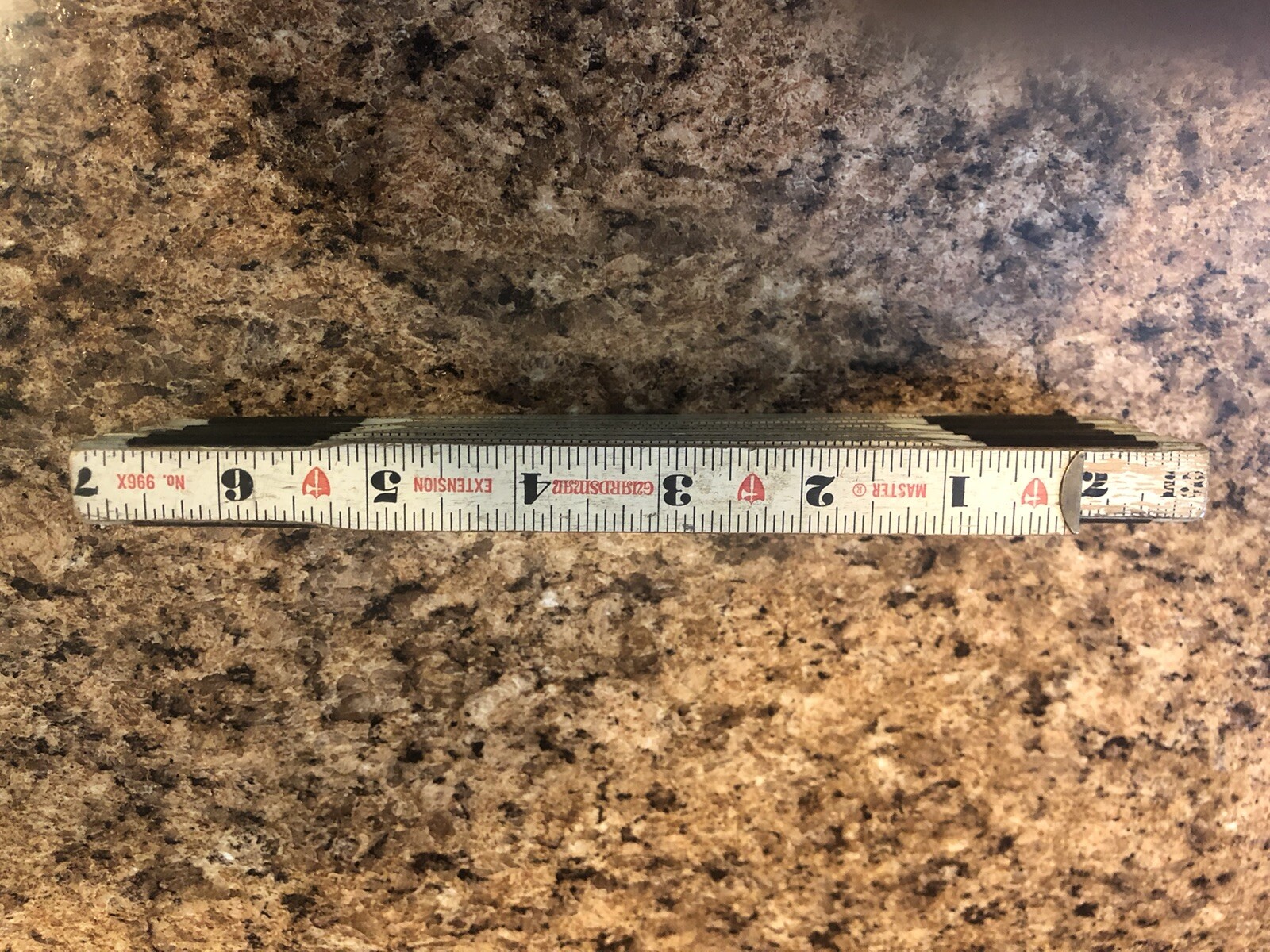 Master #996X Wood Ruler. Made In New York