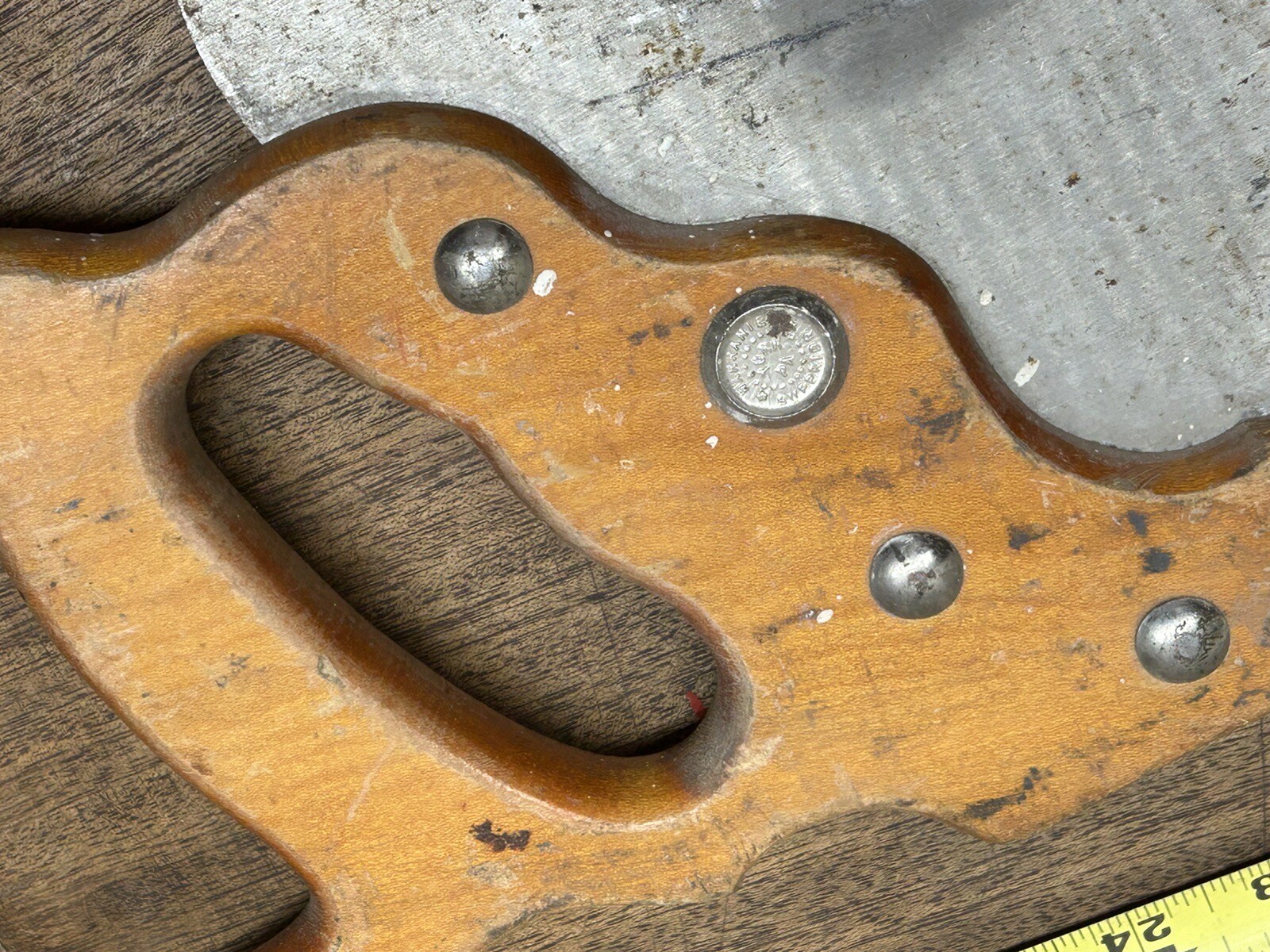 Vintage Commodore Hand Saw Taper Ground Steel 26 Inch ~ Pennsylvania Saw Corp.