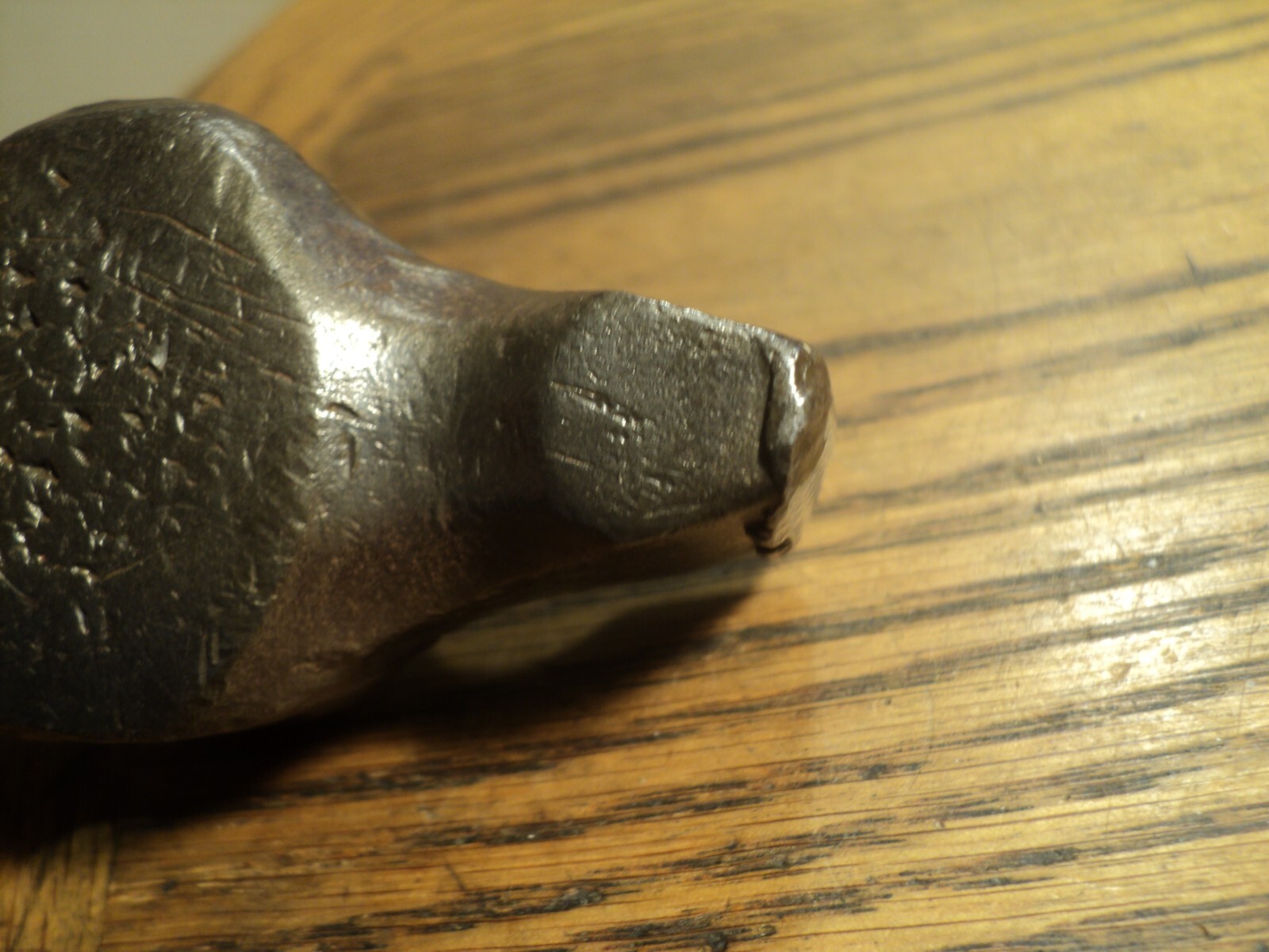 Vintage Black Smith’s Hammer Head Tool Only 4-1/4″ Long Unbranded