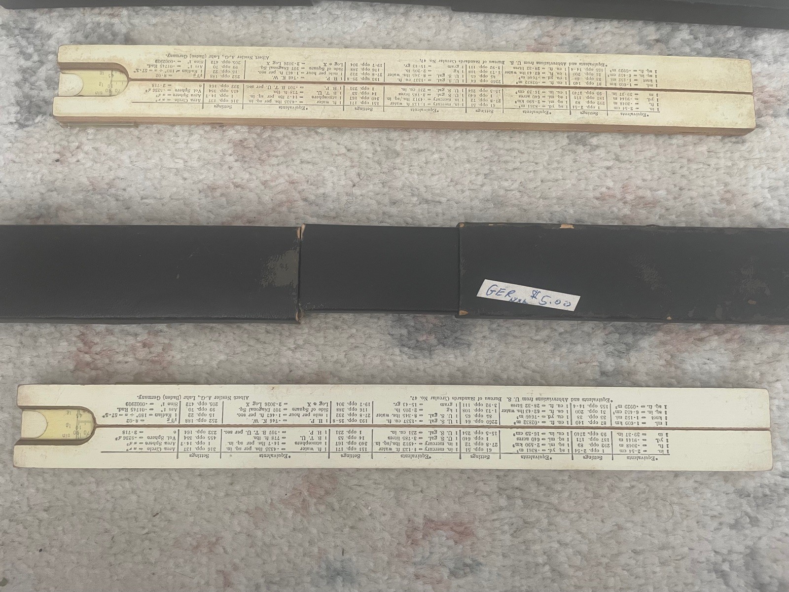 Vintage Wooden Old School Ruler 12” Imperial / Metric Made in Germany Lot of 2